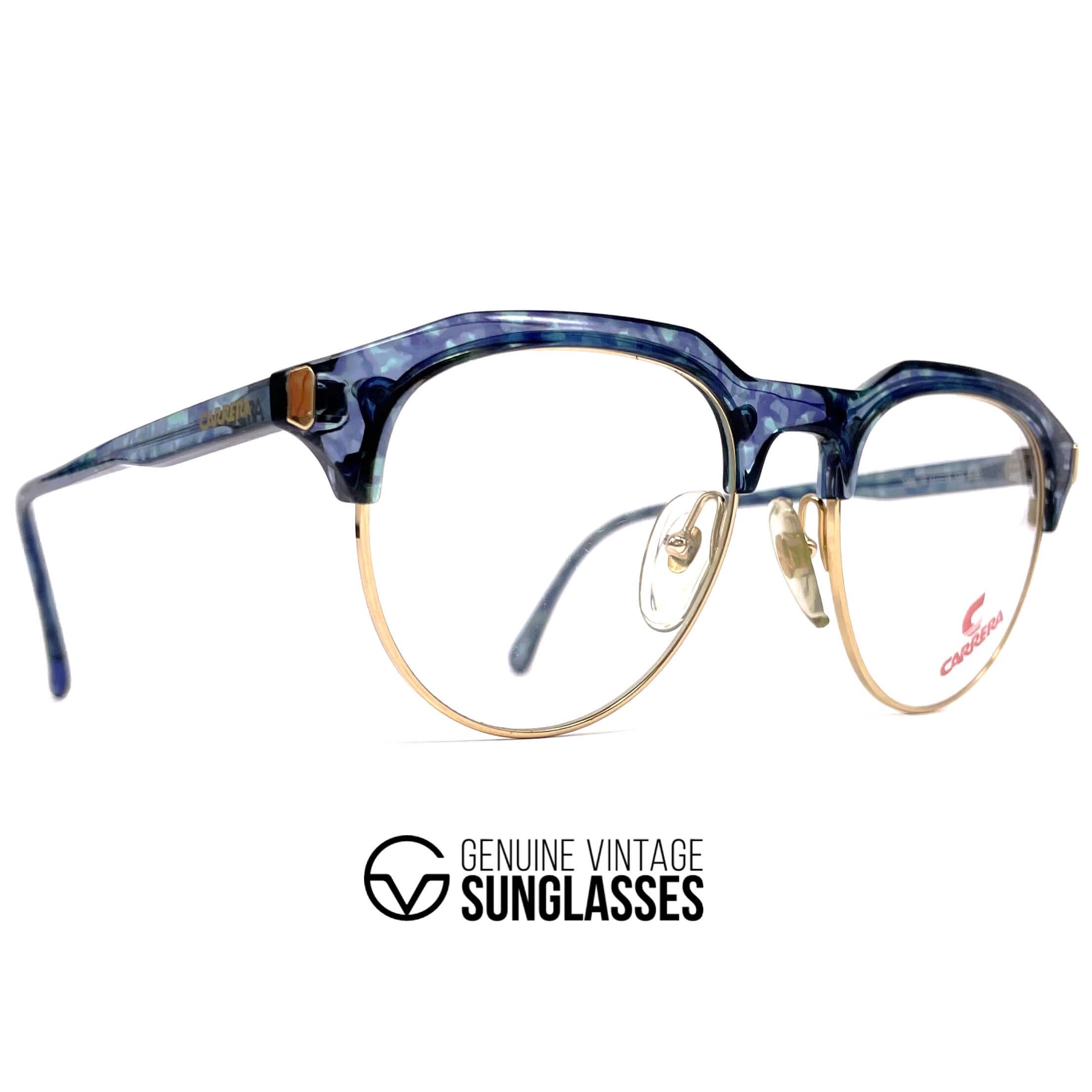Vintage CARRERA 5364 blue gold designer glasses frames