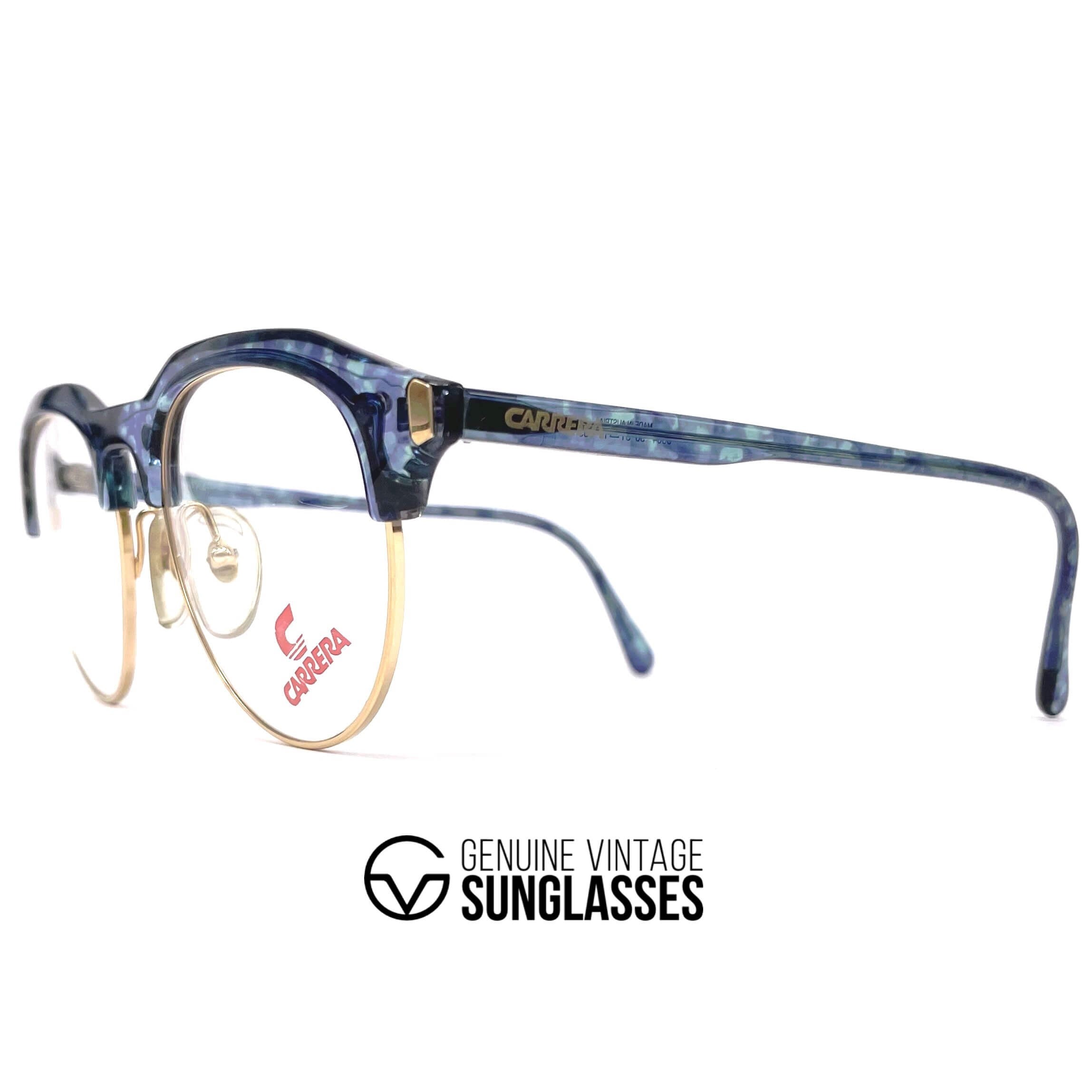 Vintage CARRERA 5364 blue gold designer glasses frames