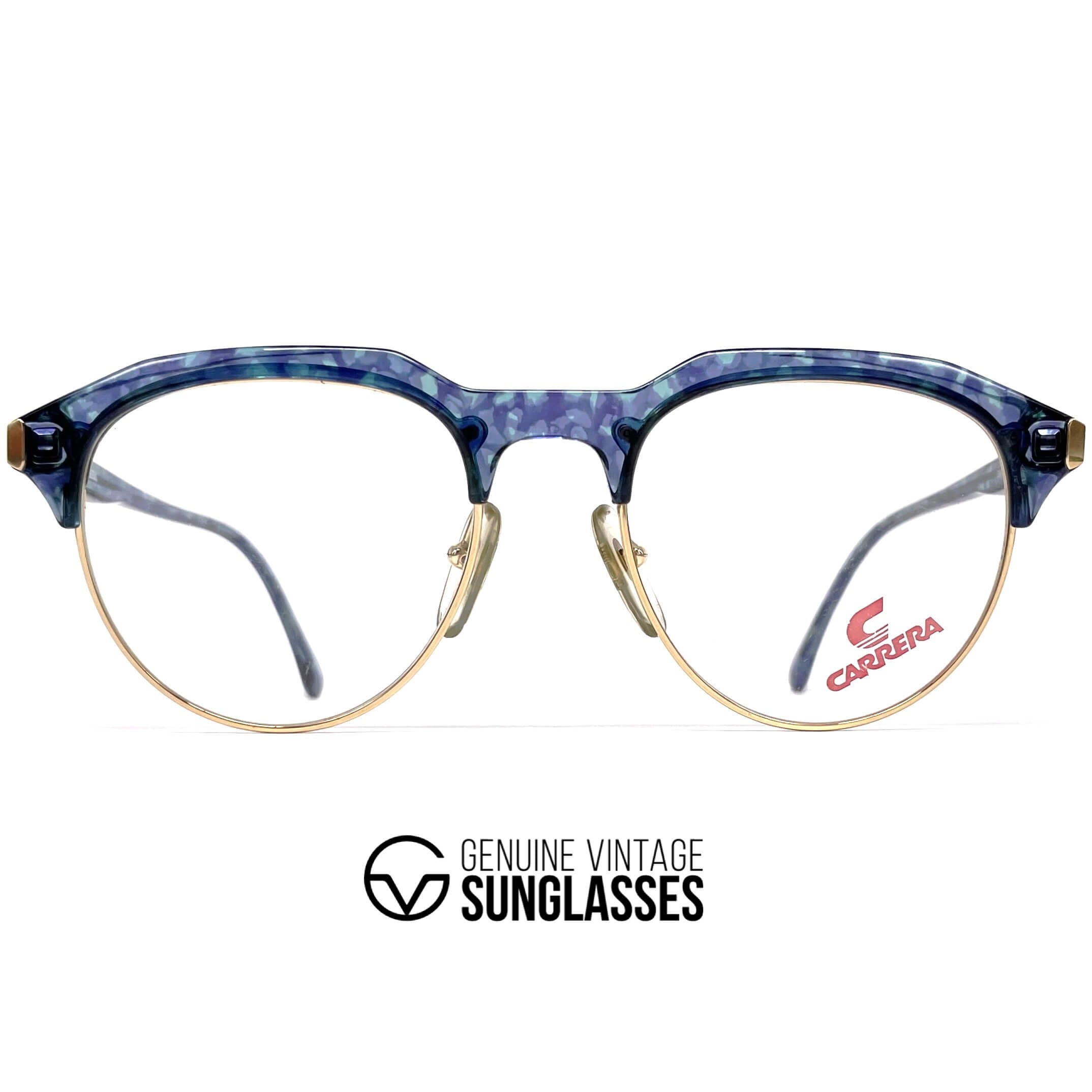 Vintage CARRERA 5364 blue gold designer glasses frames