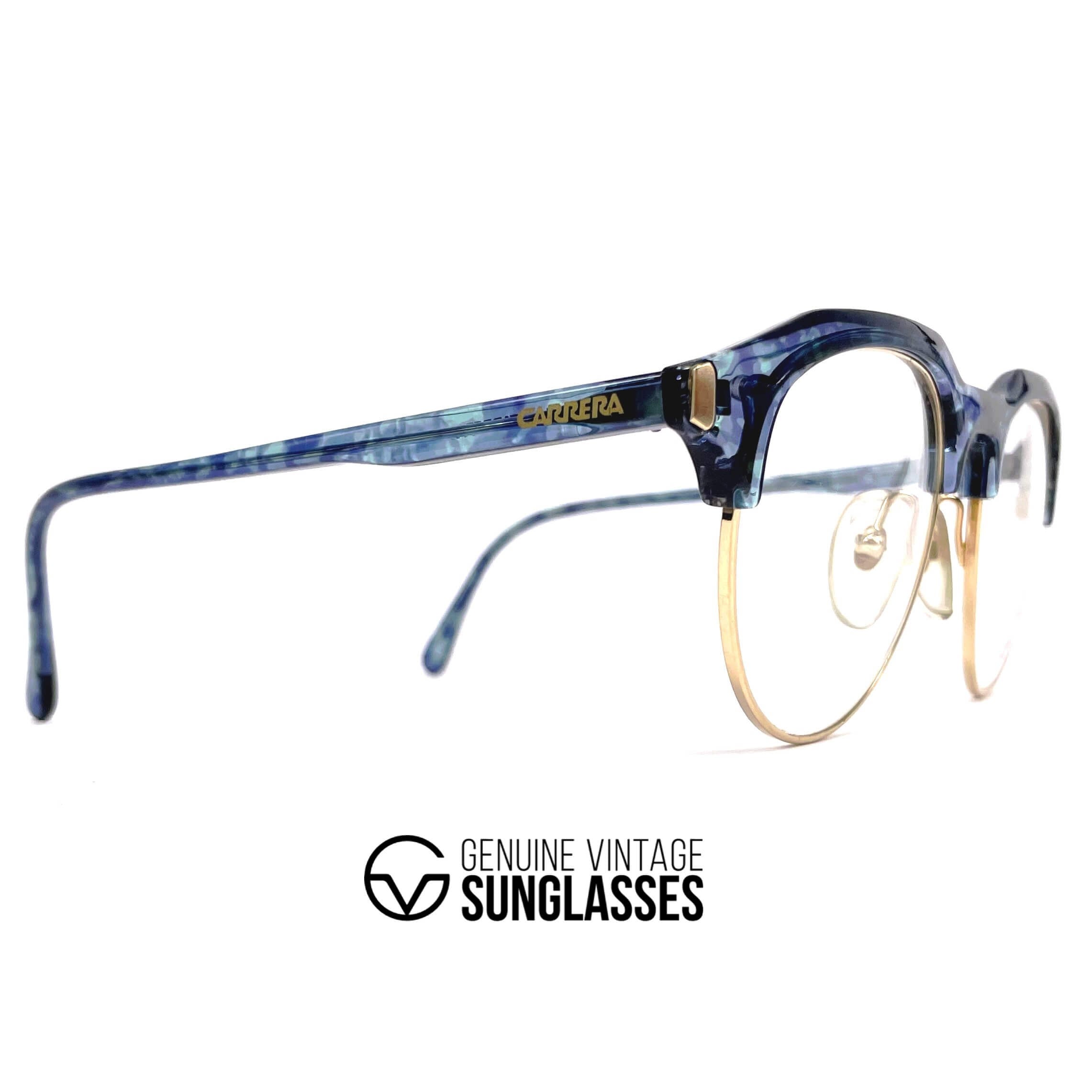 Vintage CARRERA 5364 blue gold designer glasses frames