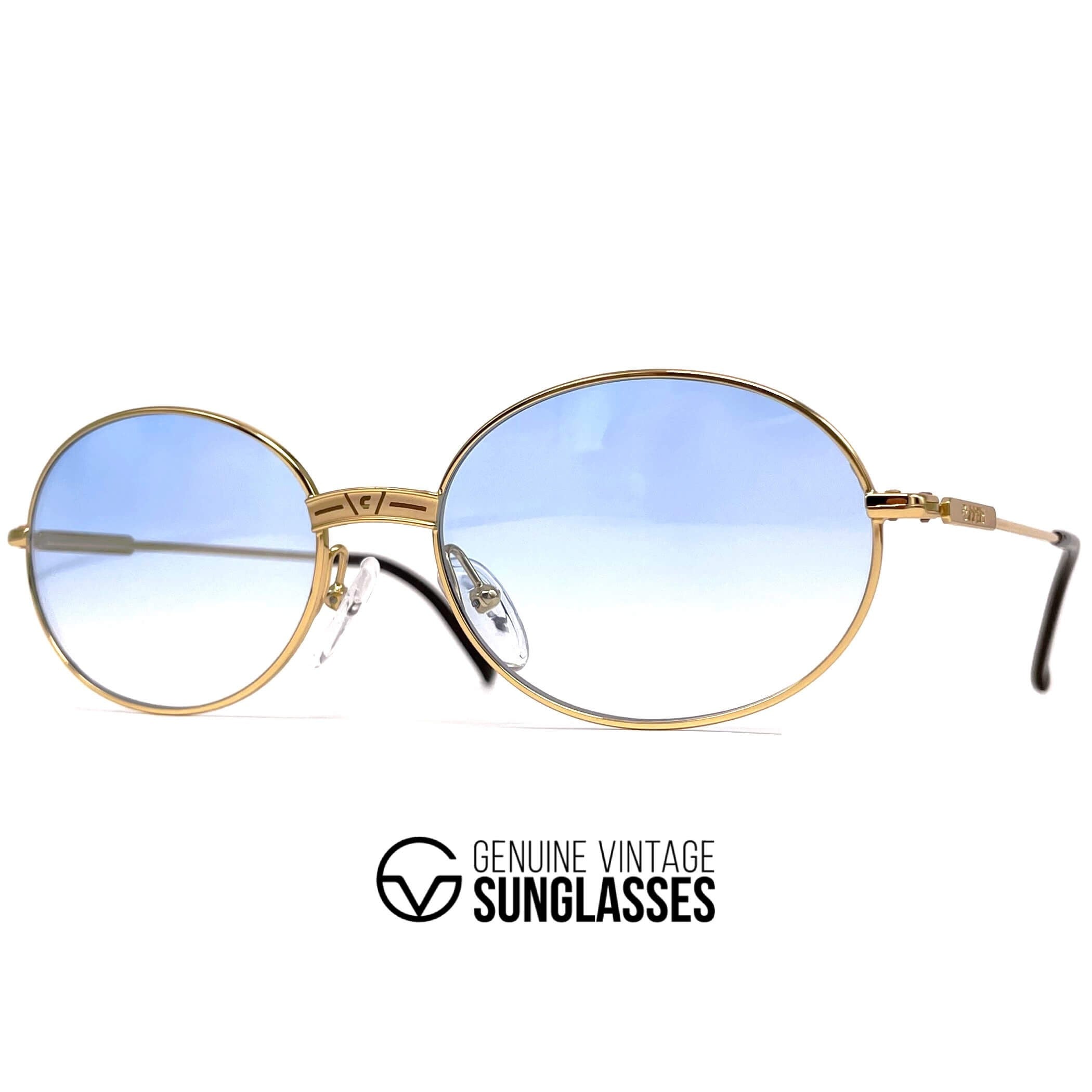 Vintage CARRERA 5374 gold round sunglasses