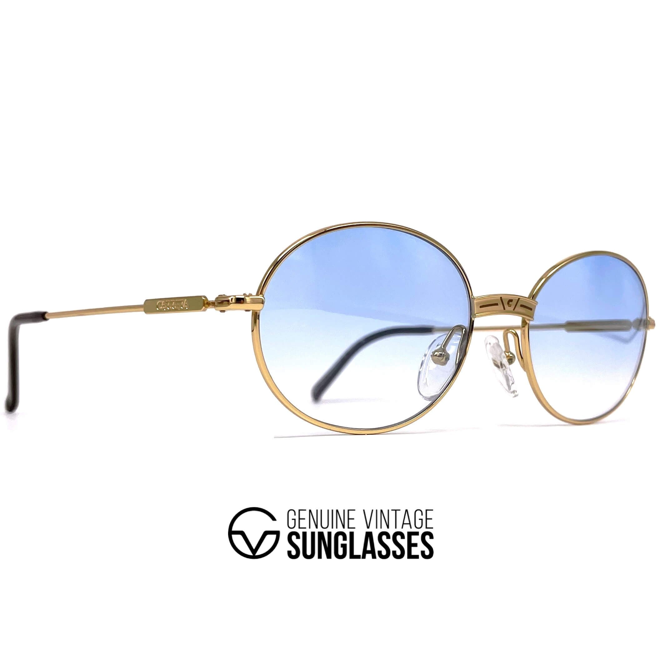 Vintage CARRERA 5374 gold round sunglasses