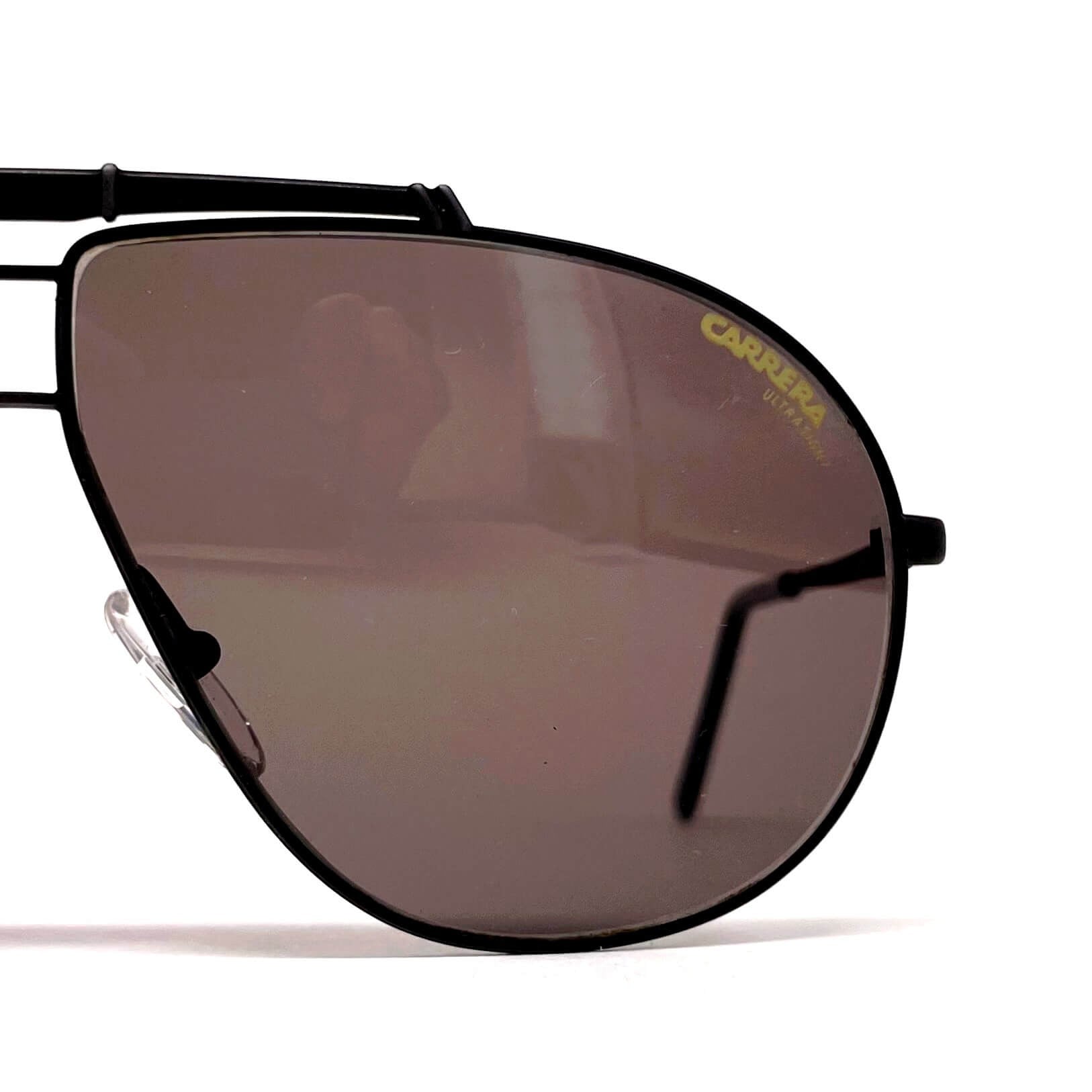 Vintage CARRERA 5401 "Ultrasight" black aviator designer sunglasses