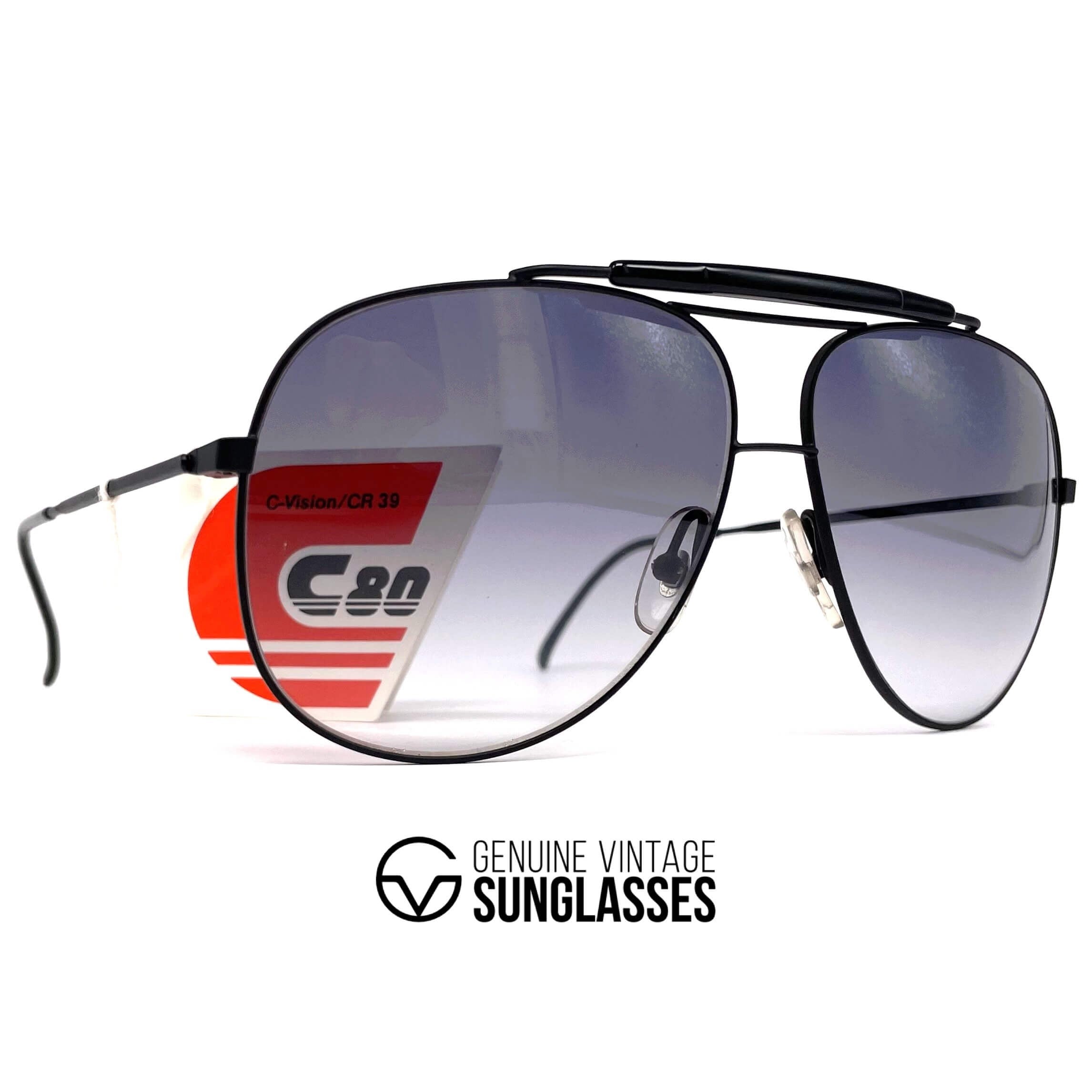 Vintage CARRERA 5403 rare black metal aviator sunglasses
