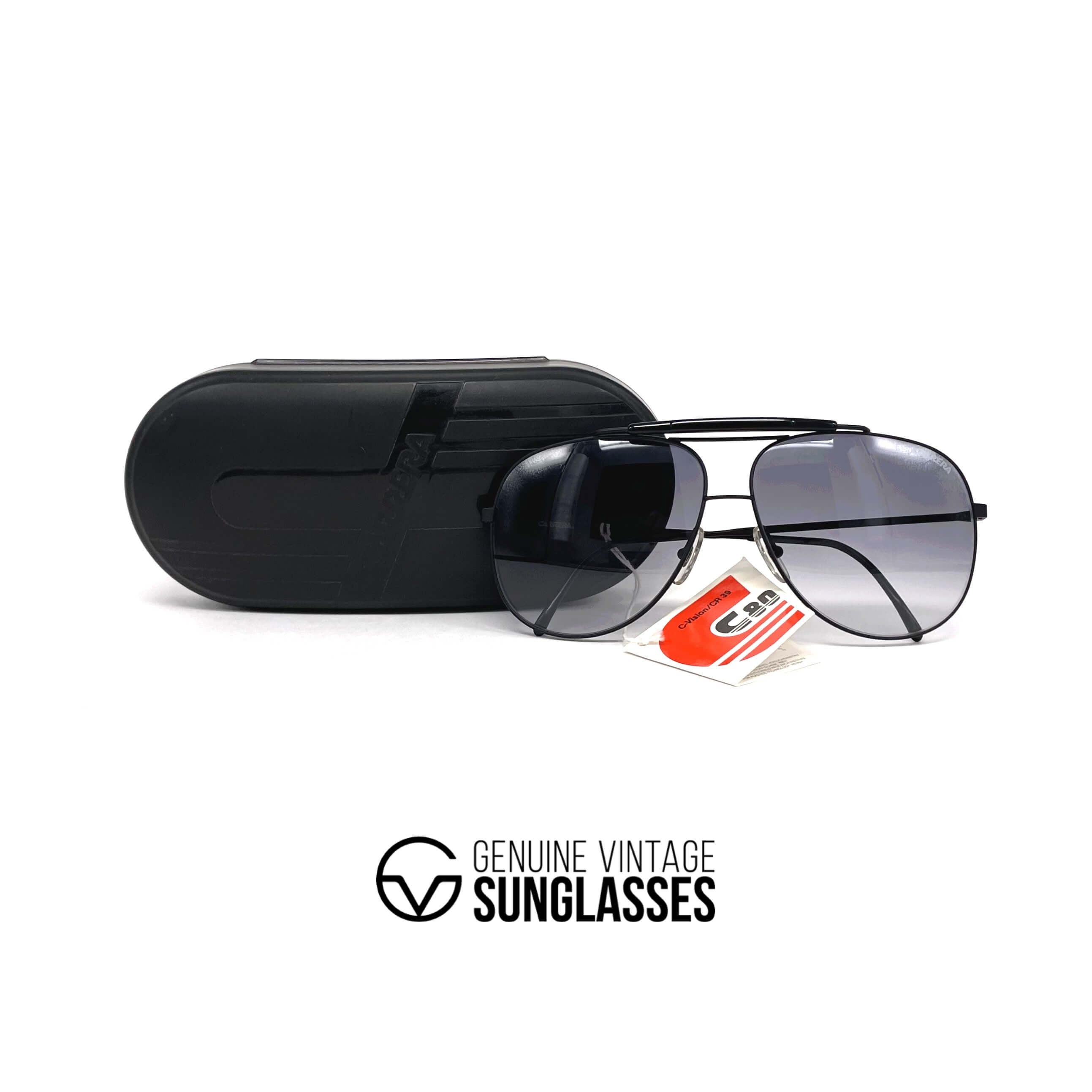 Vintage CARRERA 5403 rare black metal aviator sunglasses