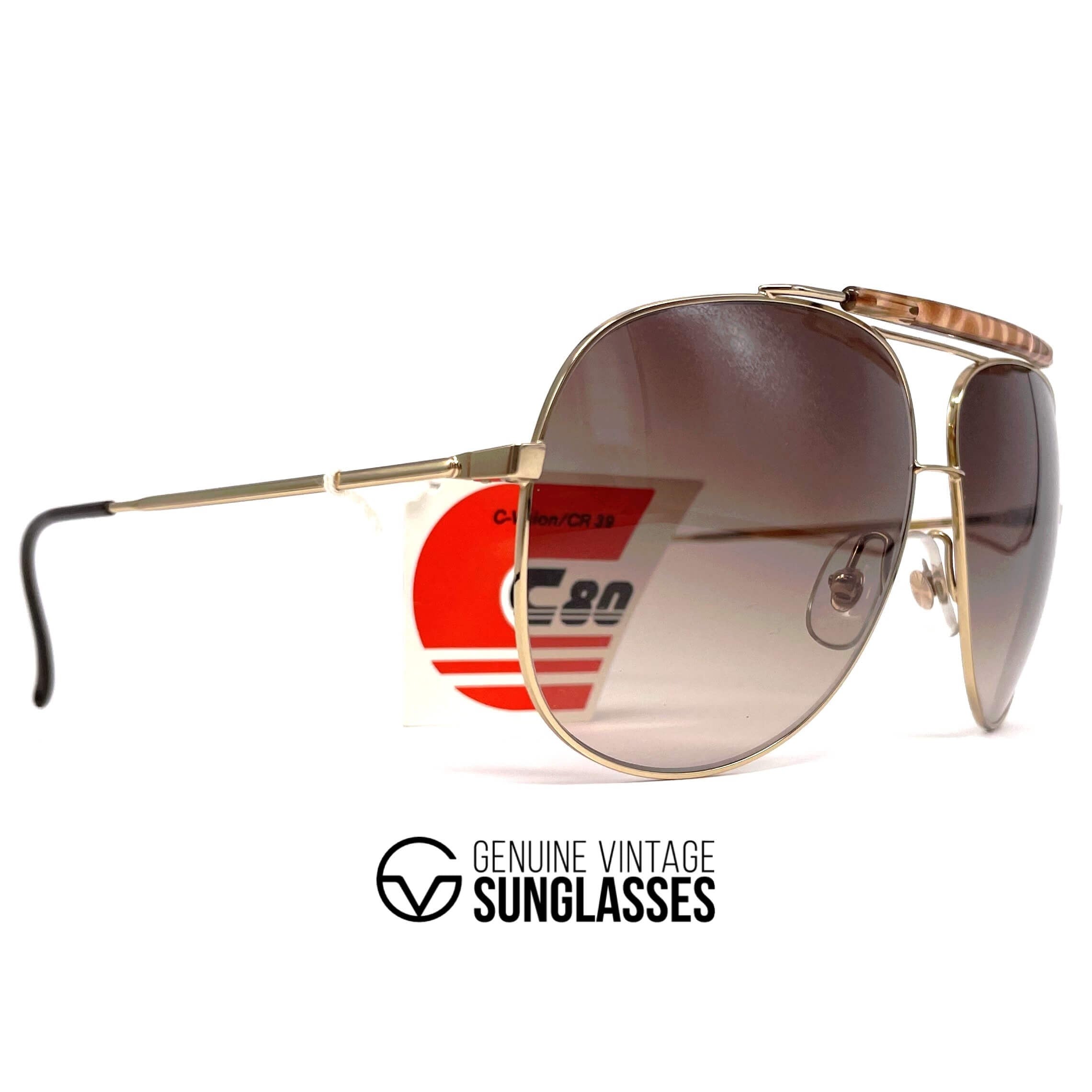 Vintage CARRERA 5403 rare gold aviator sunglasses