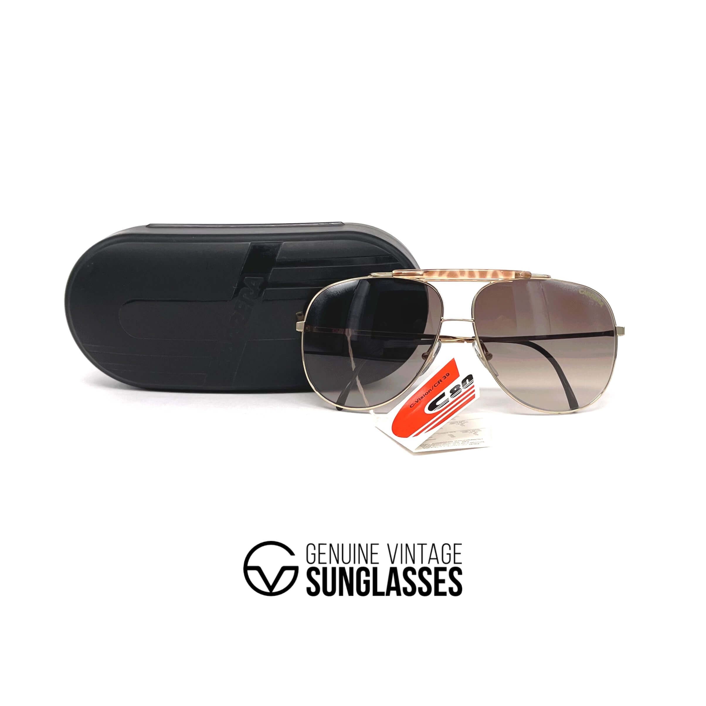 Vintage CARRERA 5403 rare gold aviator sunglasses