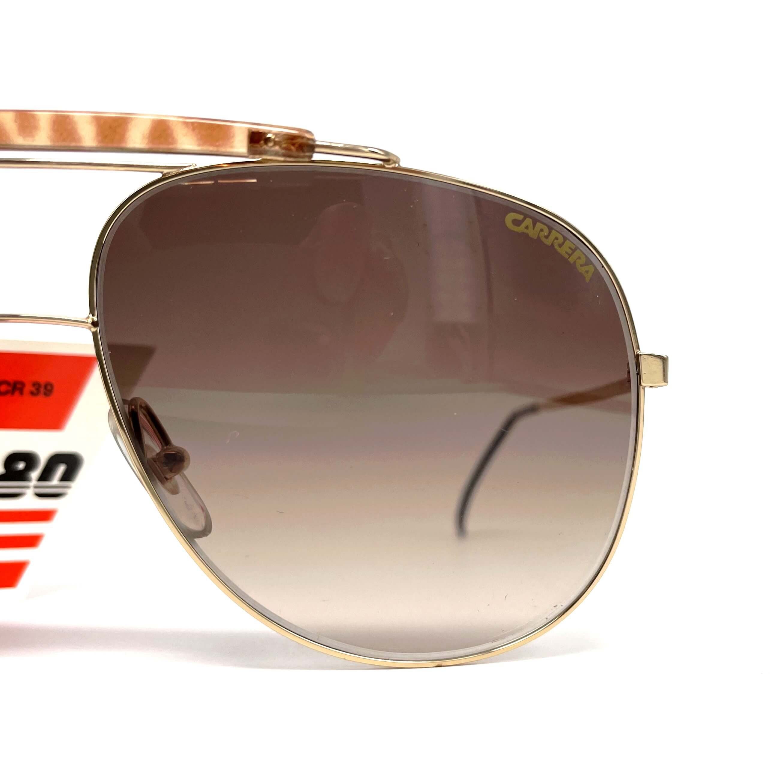 Vintage CARRERA 5403 rare gold aviator sunglasses