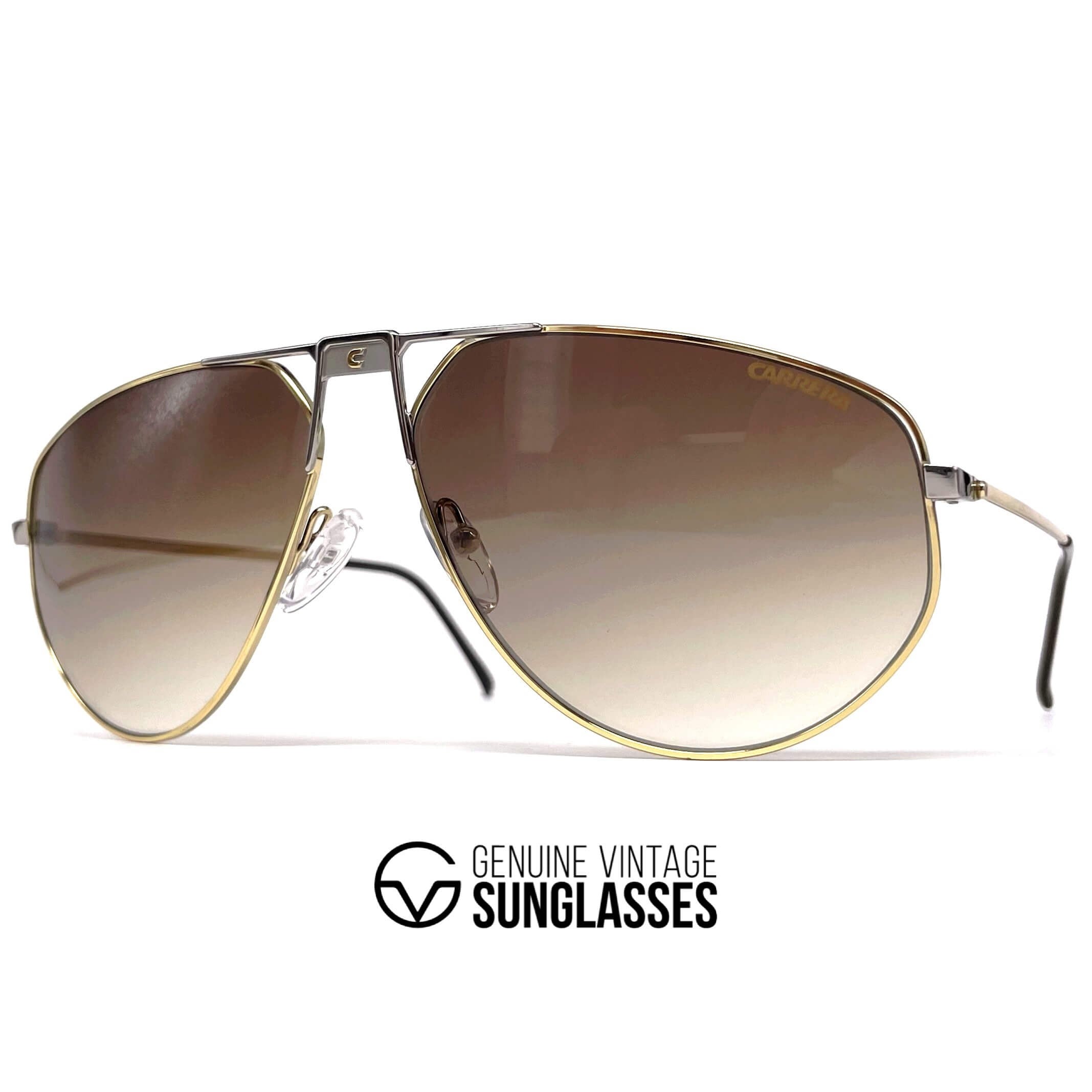 Vintage CARRERA 5410 Brad Pitt brown aviator sunglasses