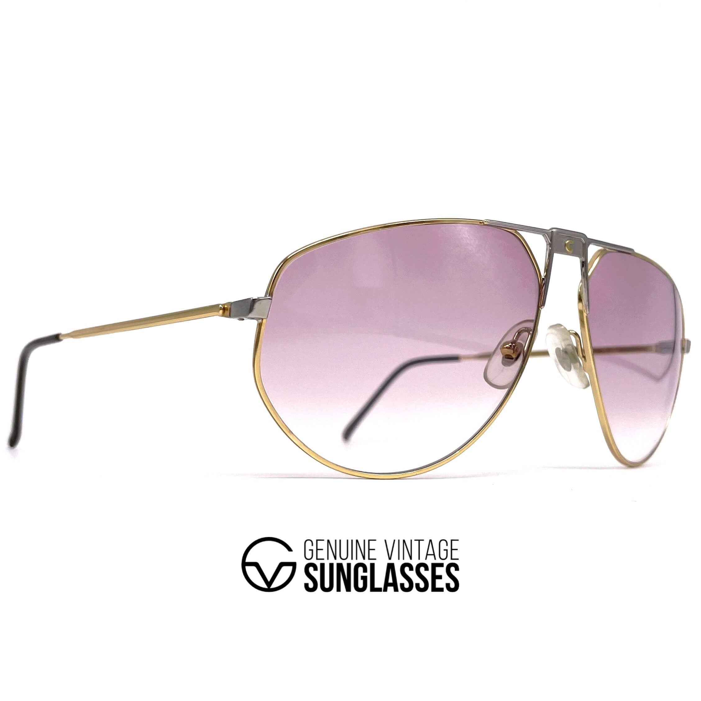 Vintage CARRERA 5410 "Brad Pitt" pink aviator sunglasses