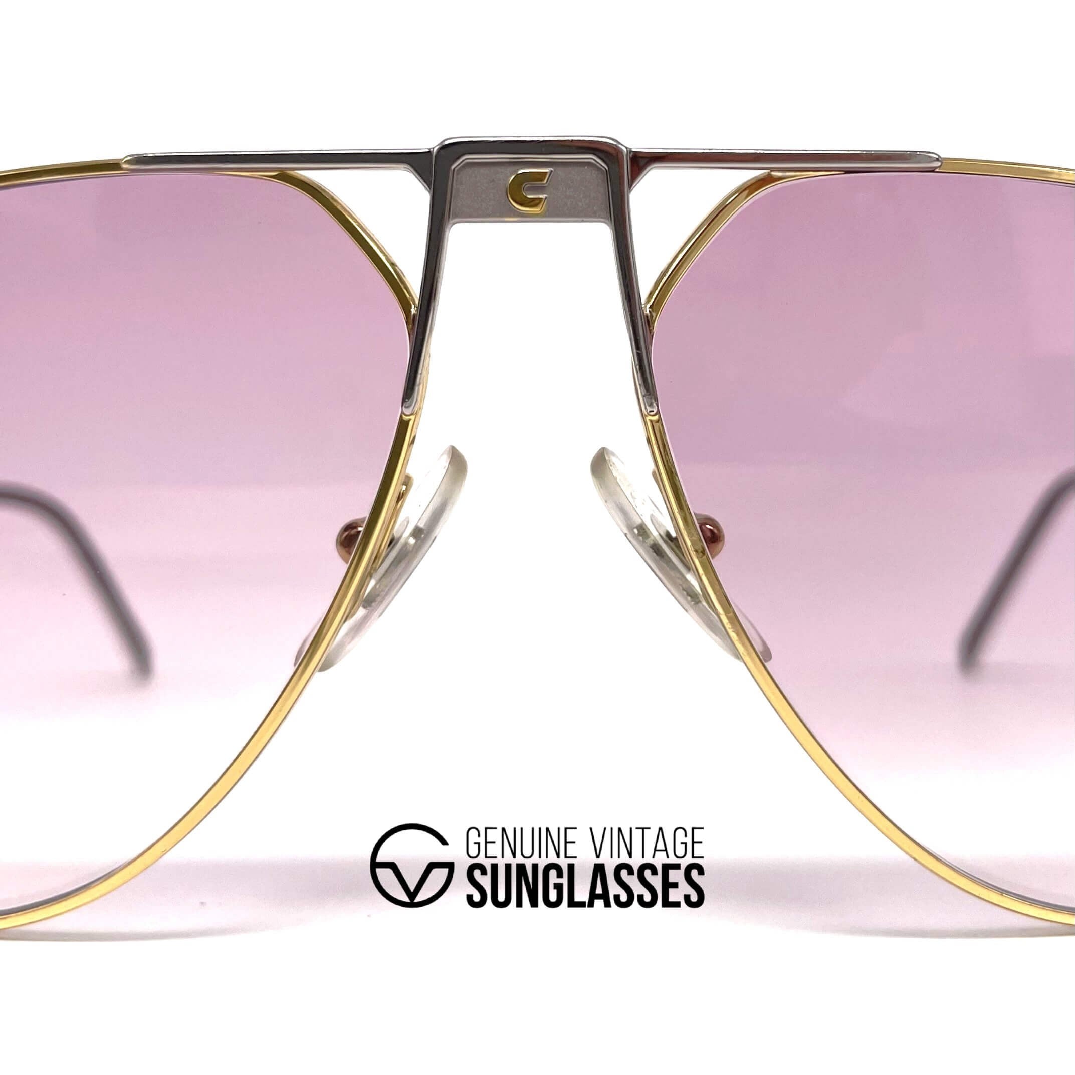Vintage CARRERA 5410 "Brad Pitt" pink aviator sunglasses