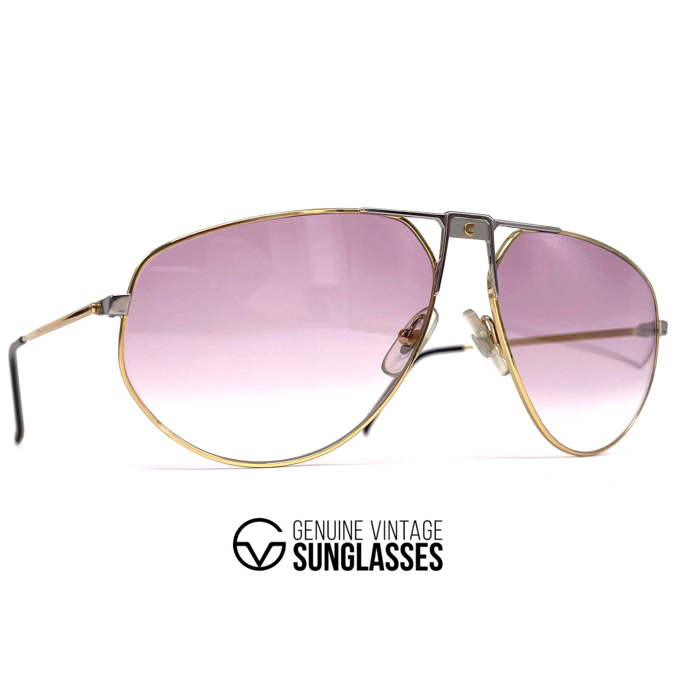 Vintage CARRERA 5410 "Brad Pitt" pink aviator sunglasses