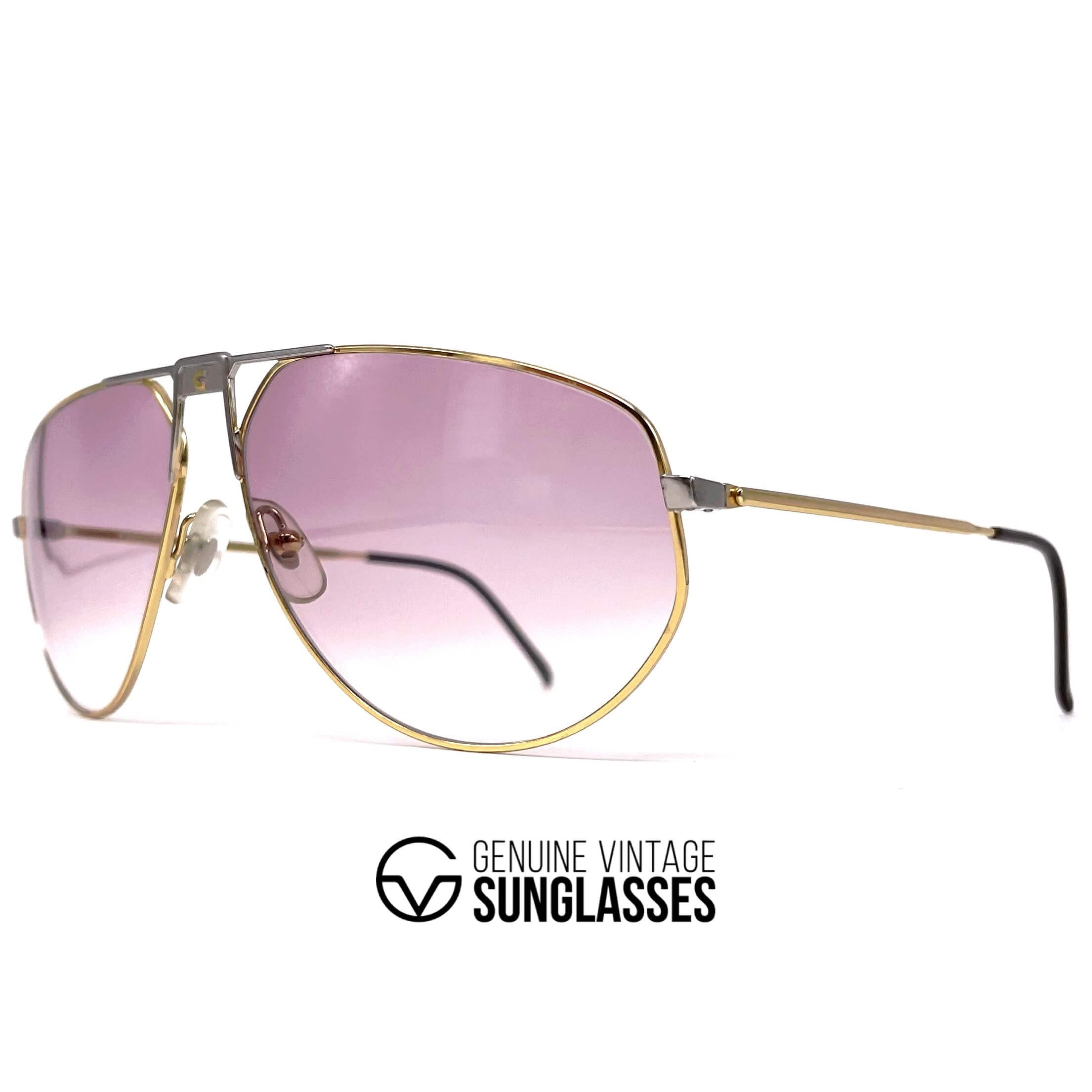 Vintage CARRERA 5410 "Brad Pitt" pink aviator sunglasses