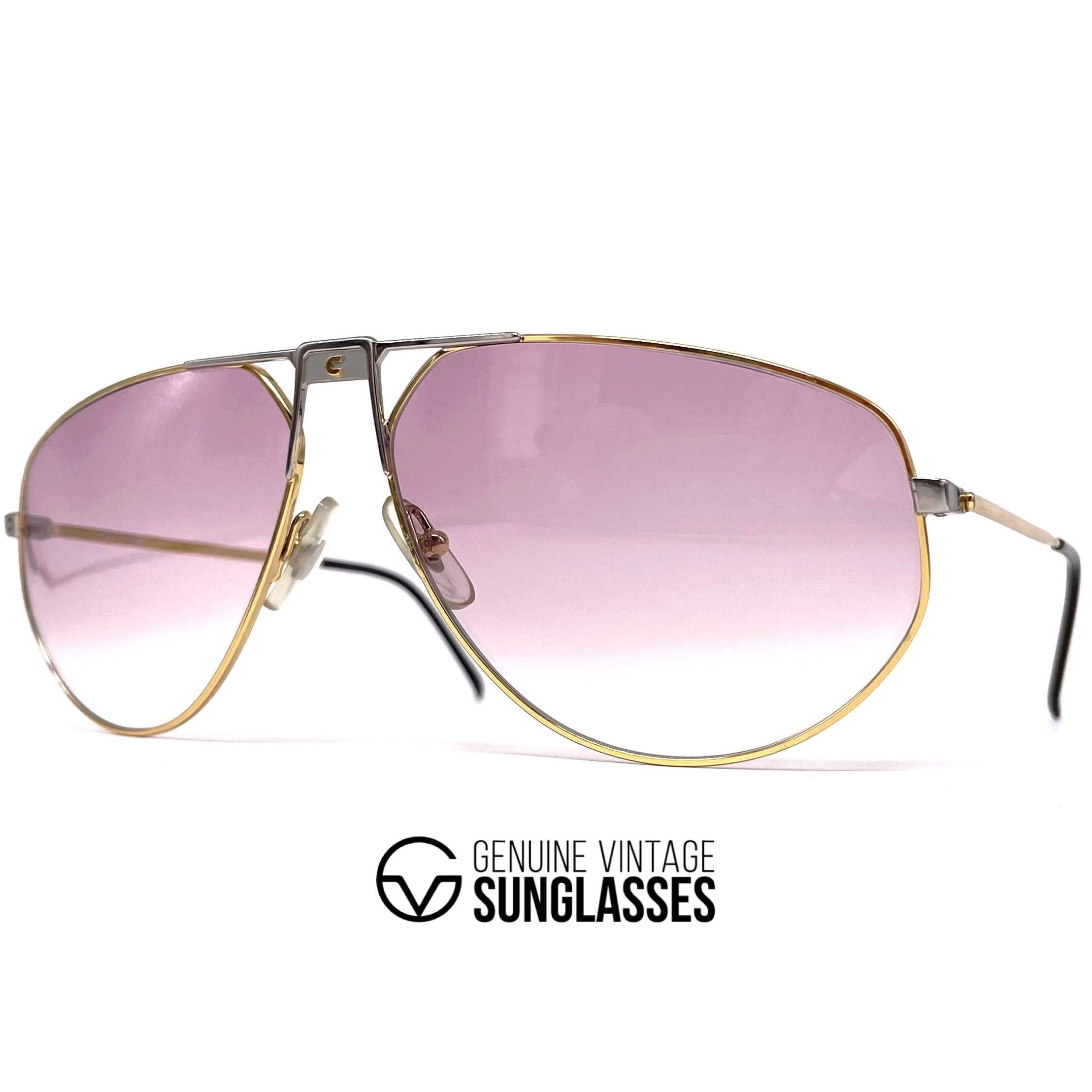 Vintage CARRERA 5410 "Brad Pitt" pink aviator sunglasses