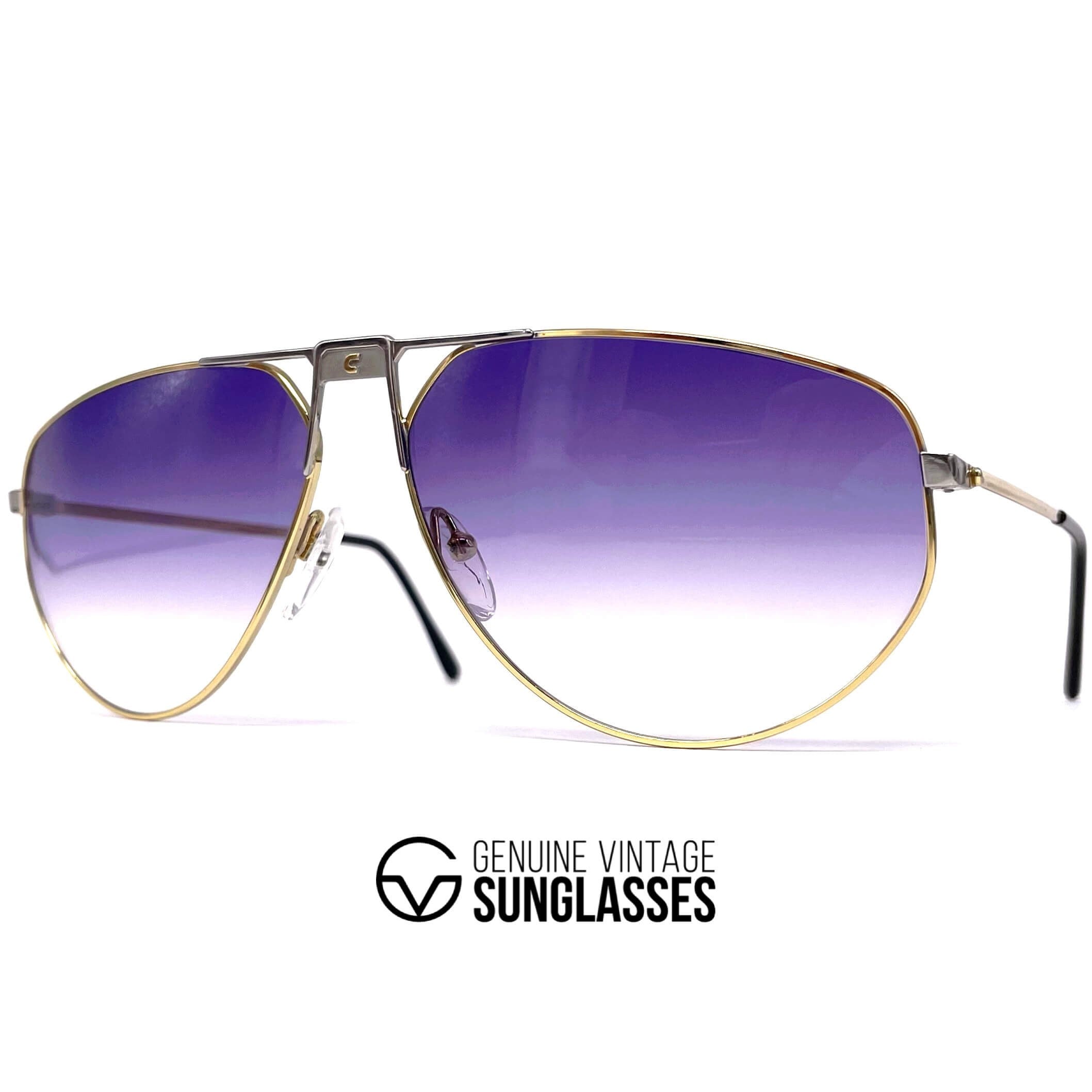 Vintage CARRERA 5410 "Brad Pitt" purple aviator sunglasses