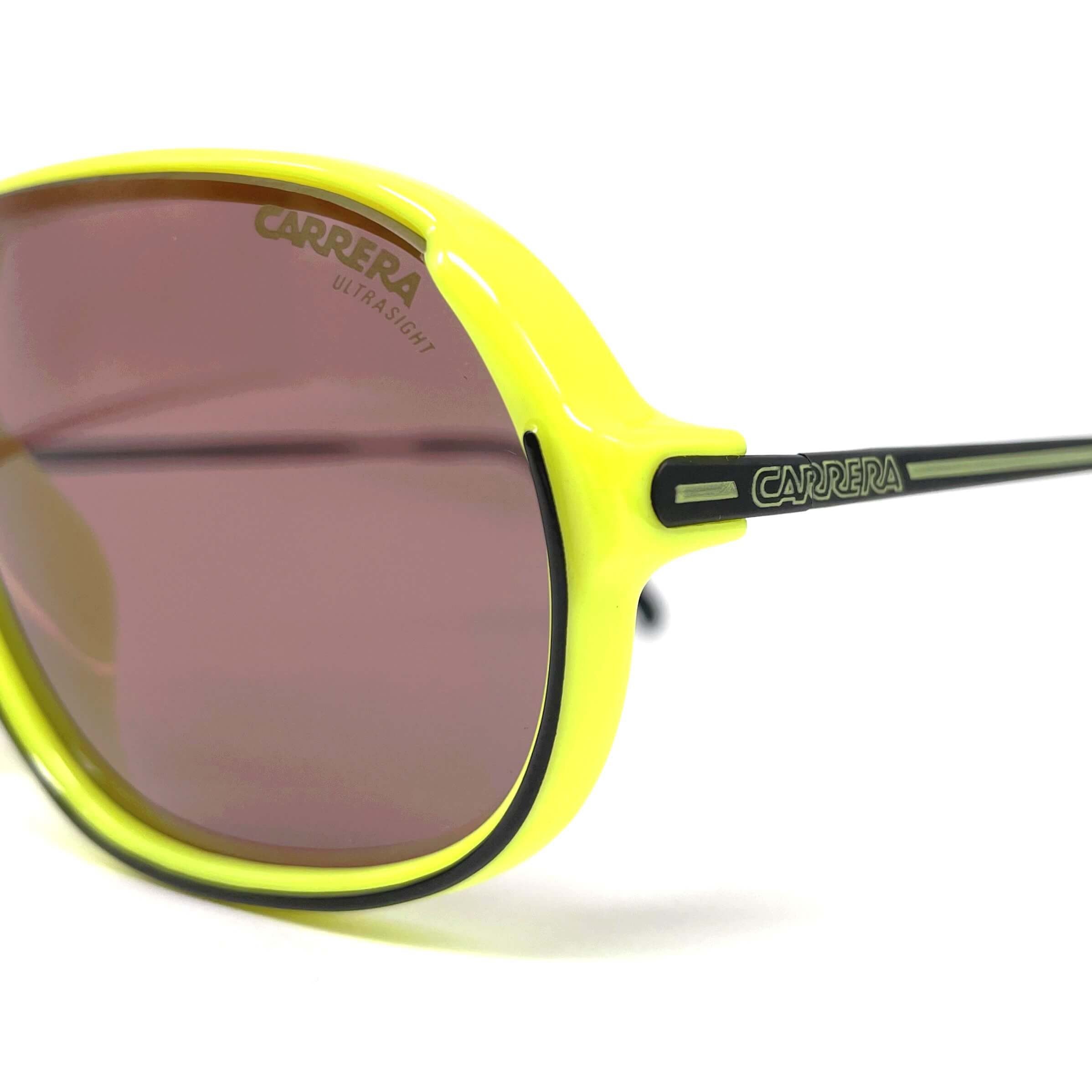 Vintage CARRERA 5416 "Ultrasight" yellow semi rimless sunglasses