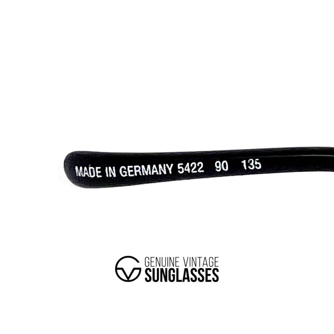 Vintage CARRERA 5422 black metal aviator sunglasses