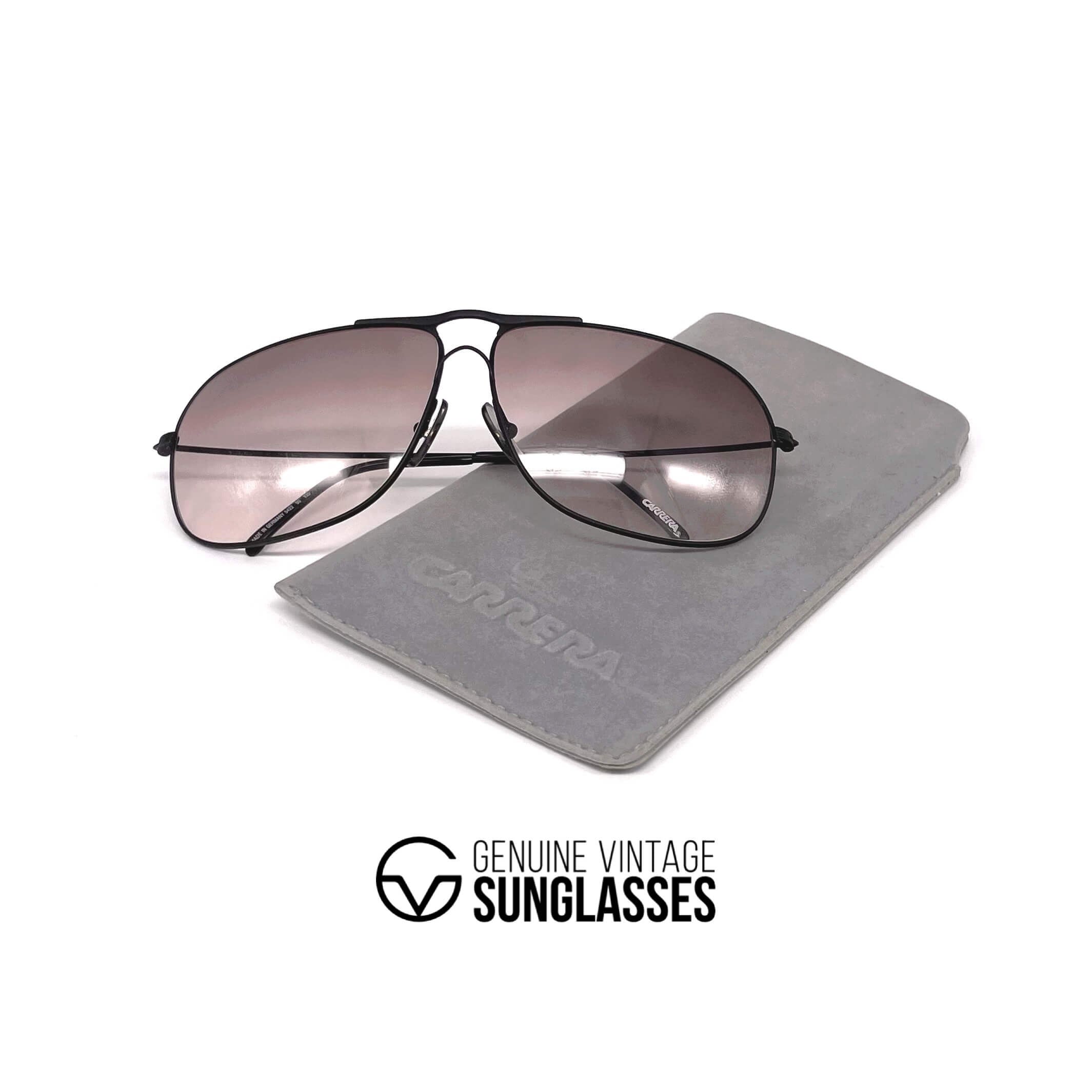 Vintage CARRERA 5422 black metal aviator sunglasses