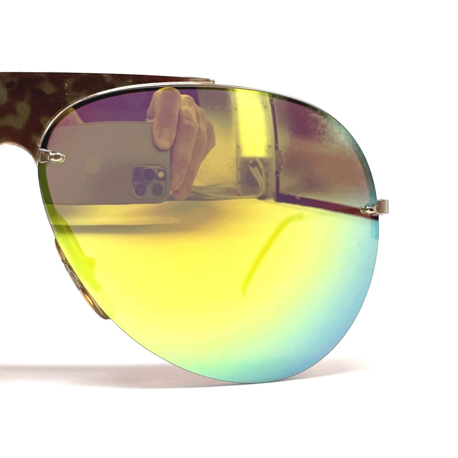 Vintage CARRERA 5423 "C-Reflex" rimless mirrored XL sunglasses
