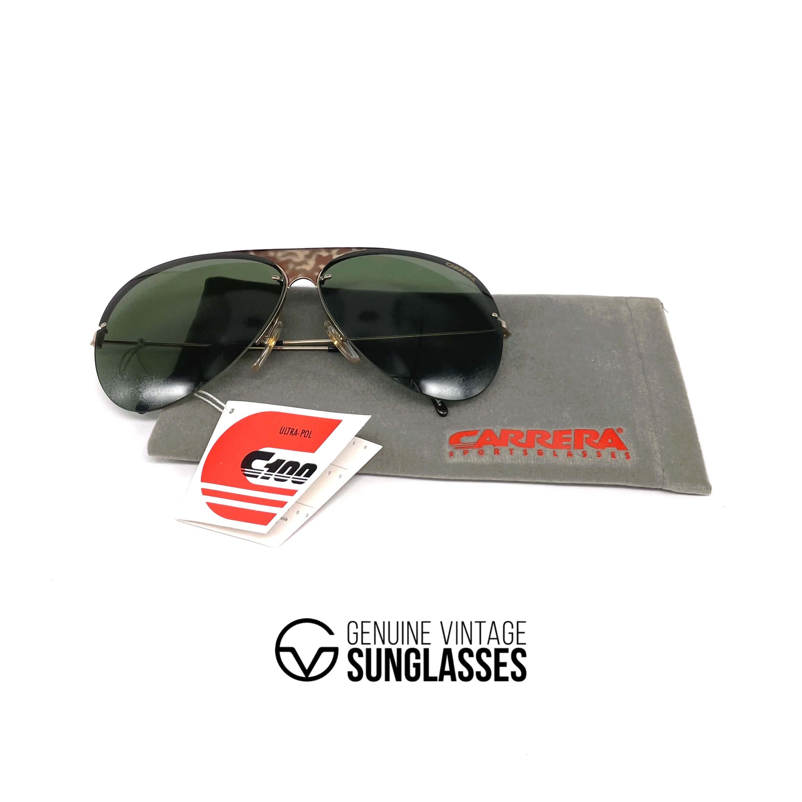 Vintage CARRERA 5423 "Ultrapol" XL rimless polarized sunglasses