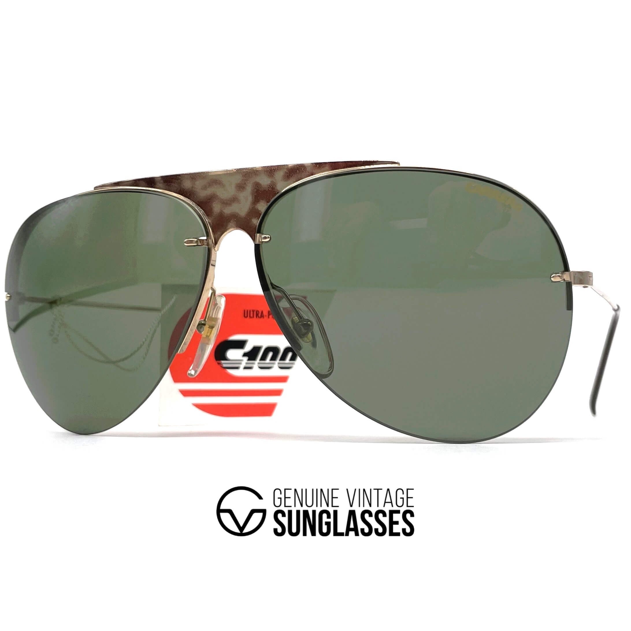 Vintage CARRERA 5423 "Ultrapol" XL rimless polarized sunglasses