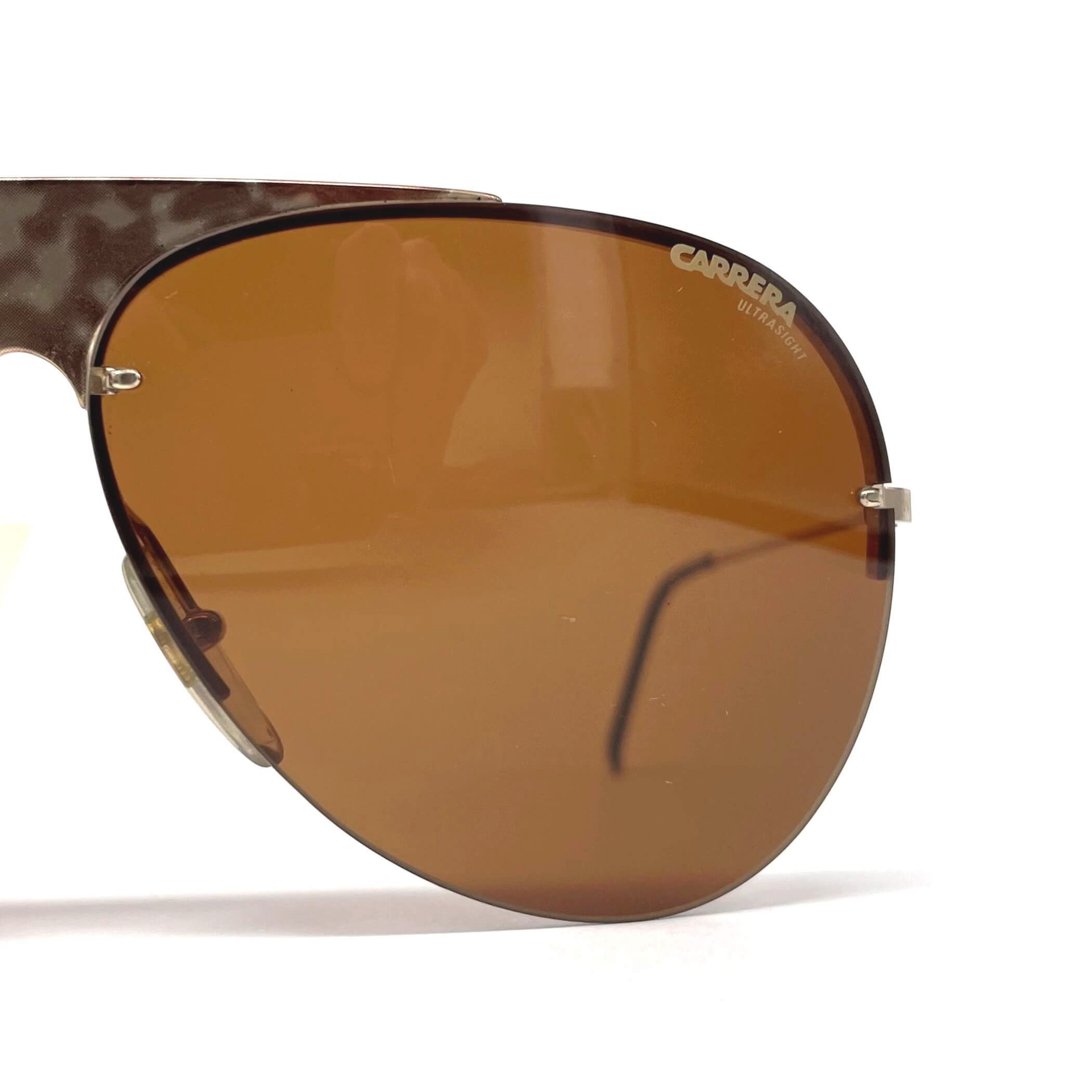 Vintage CARRERA 5423 "Ultrasight" rimless metal aviator sunglasses