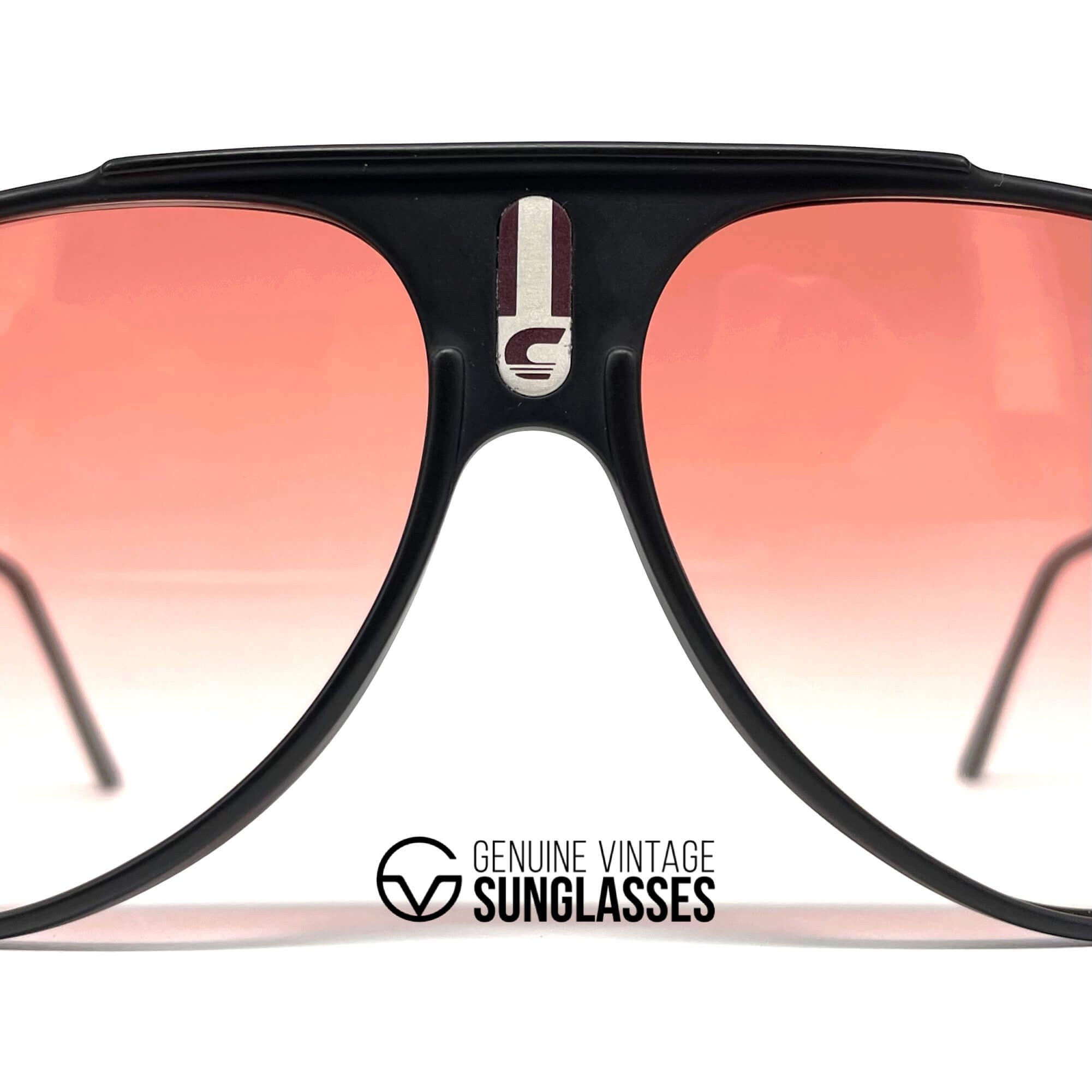 Vintage CARRERA 5424E "C-Vision 400" black red aviator sunglasses