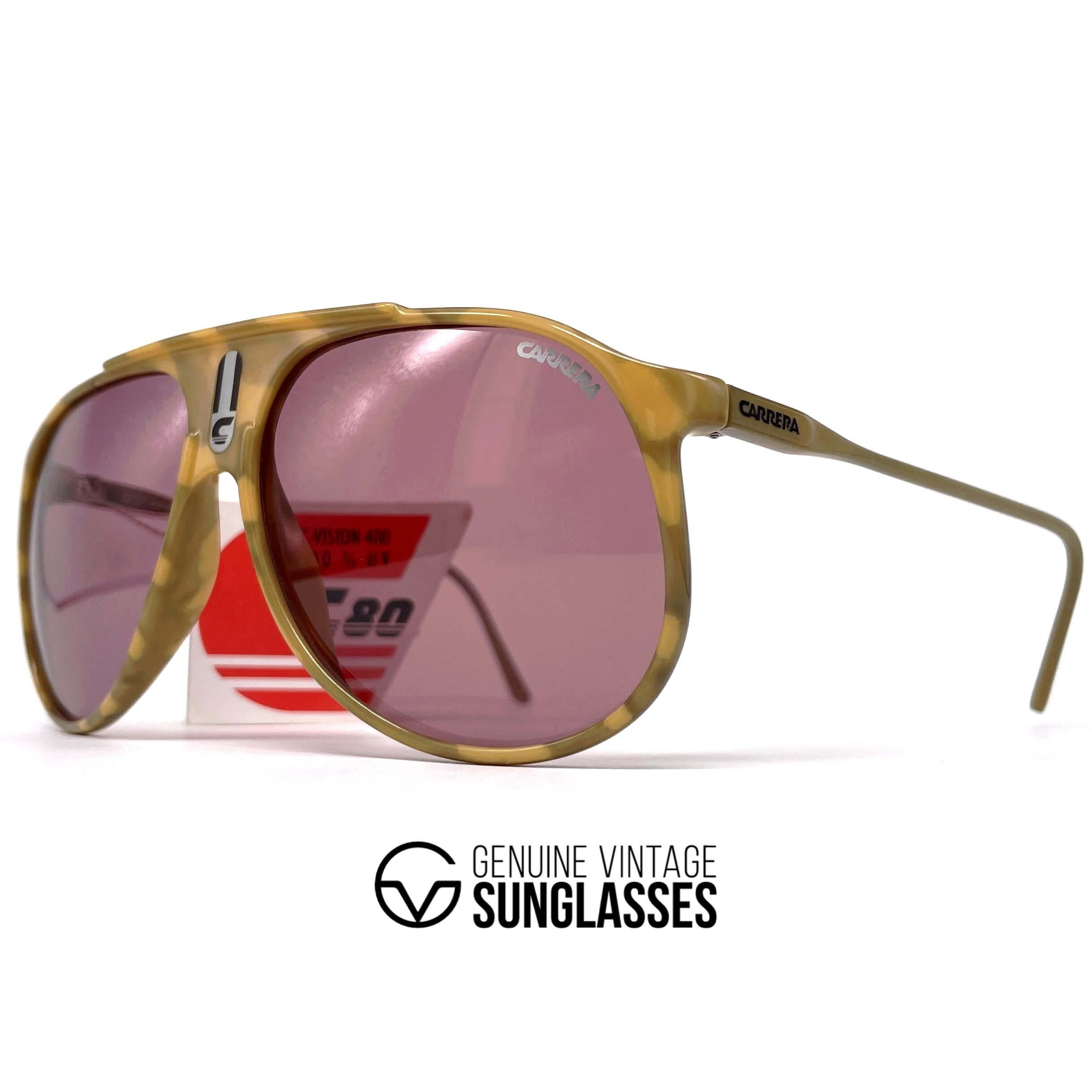 Vintage CARRERA 5424E "C-Vision 400" XL aviator sunglasses