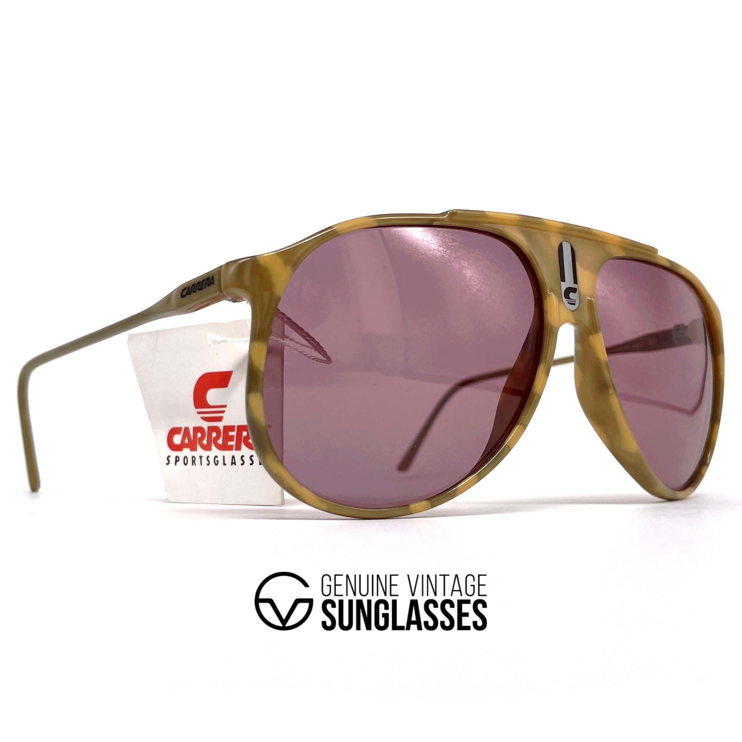 Vintage CARRERA 5424E "C-Vision 400" XL aviator sunglasses