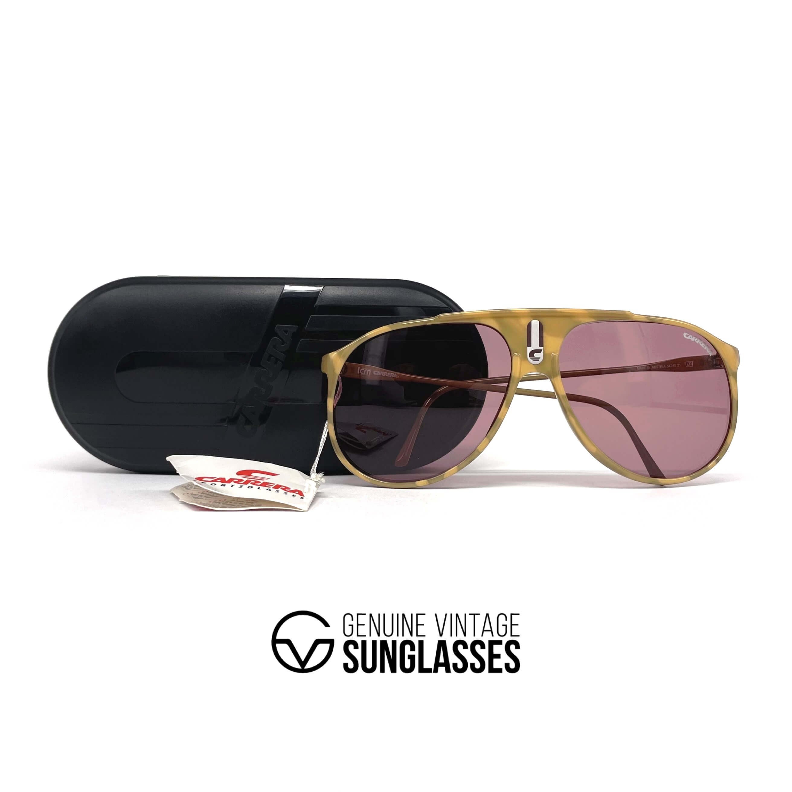 Vintage CARRERA 5424E "C-Vision 400" XL aviator sunglasses