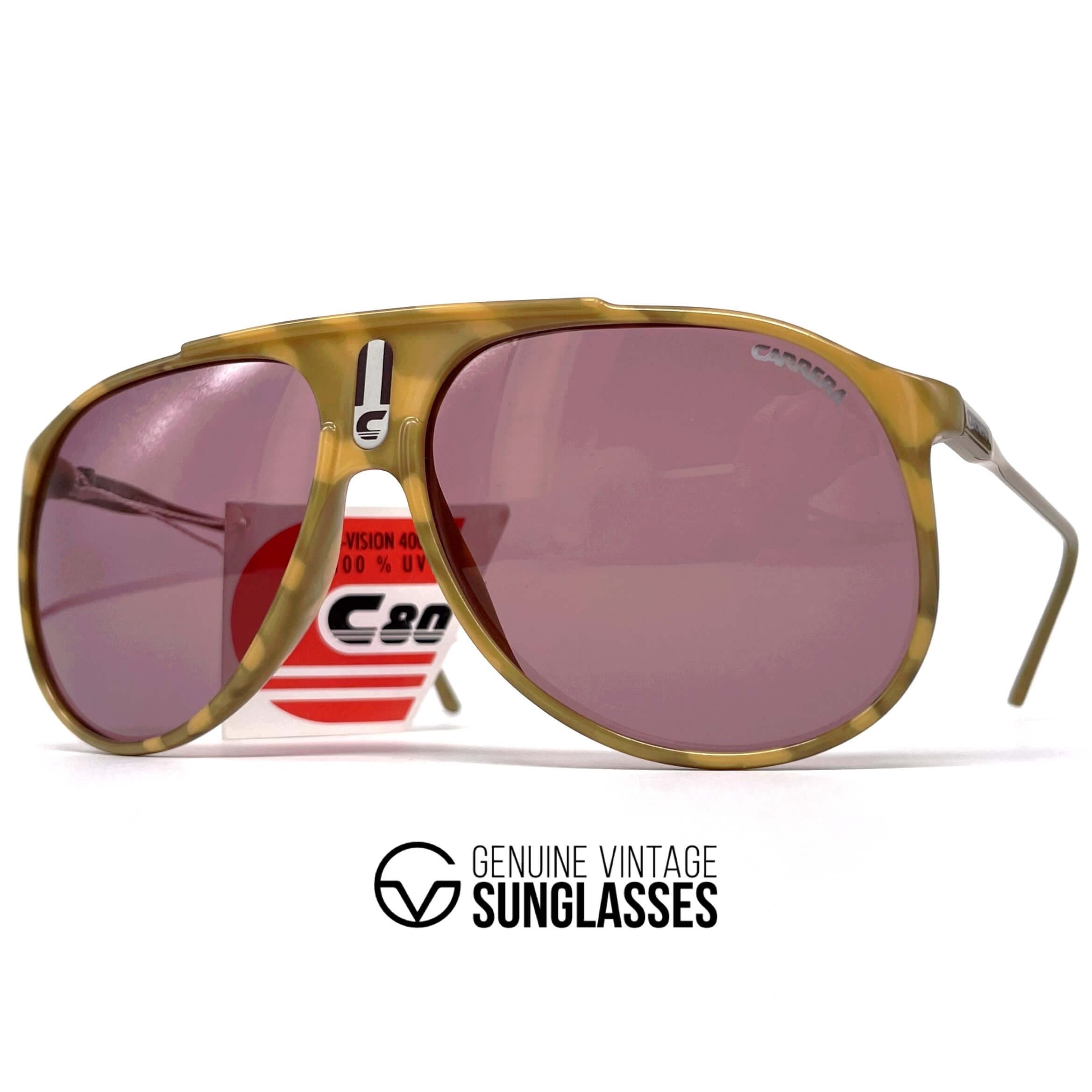 Vintage CARRERA 5424E "C-Vision 400" XL aviator sunglasses