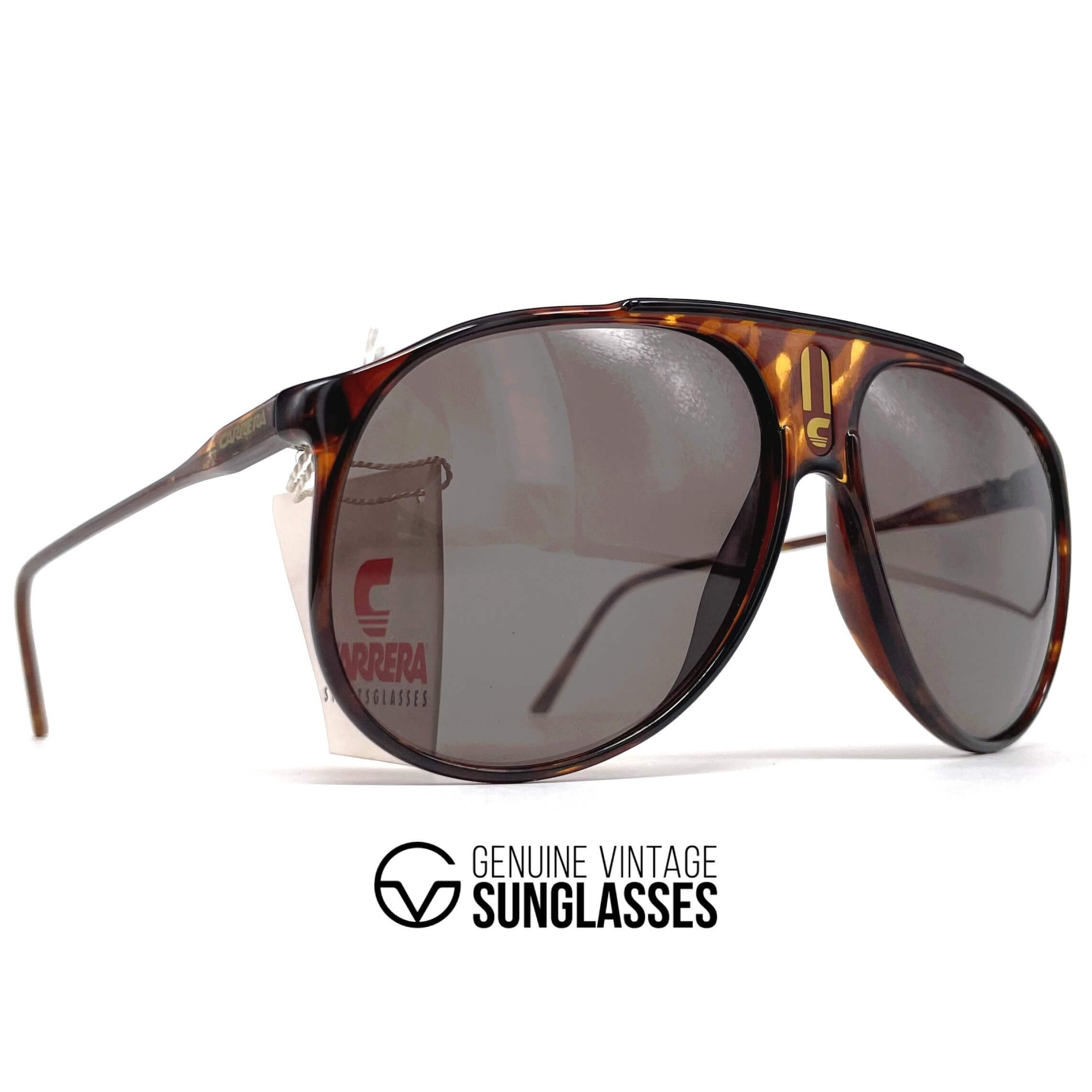 Vintage CARRERA 5424E "Ultrasight" havana aviator sunglasses
