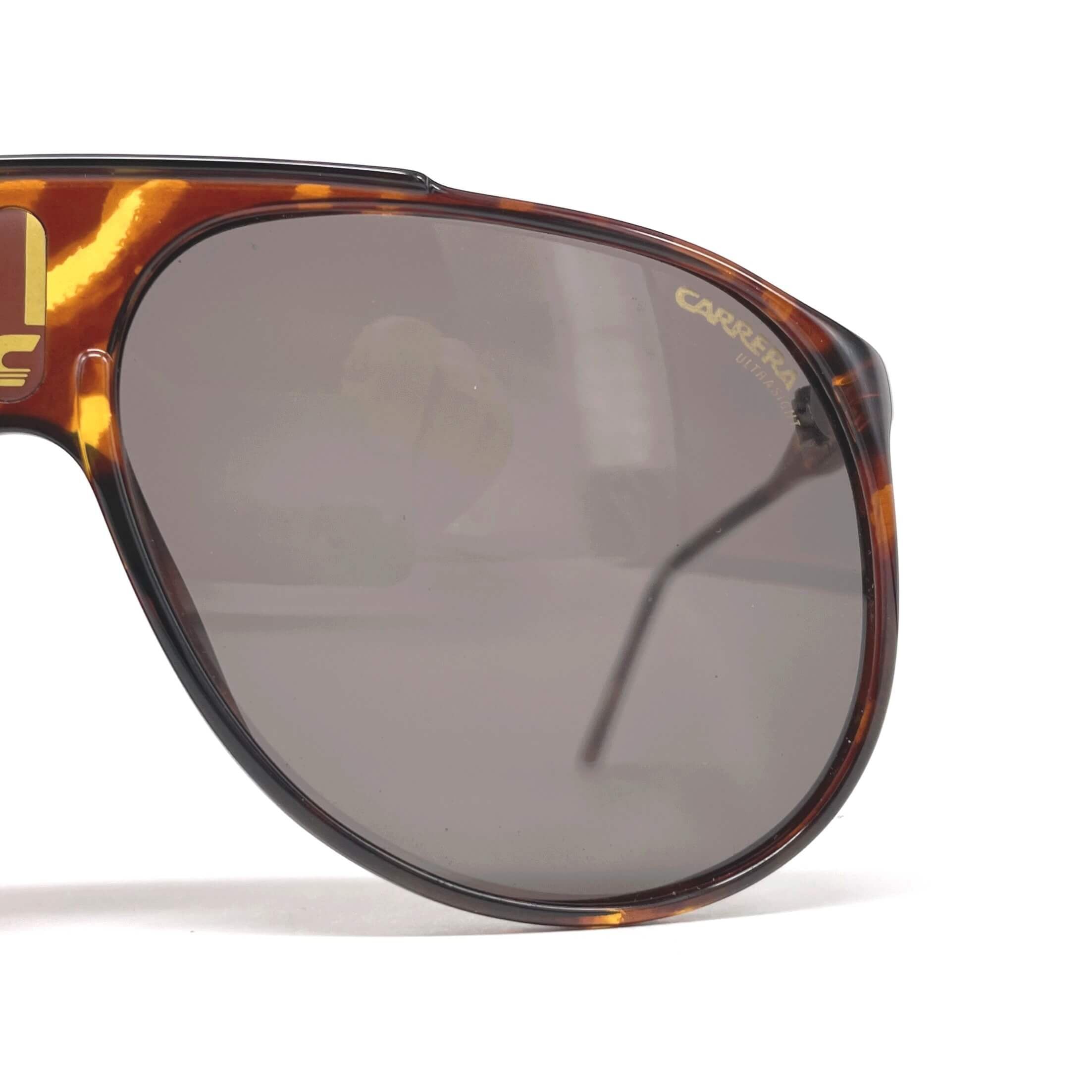Vintage CARRERA 5424E "Ultrasight" havana aviator sunglasses