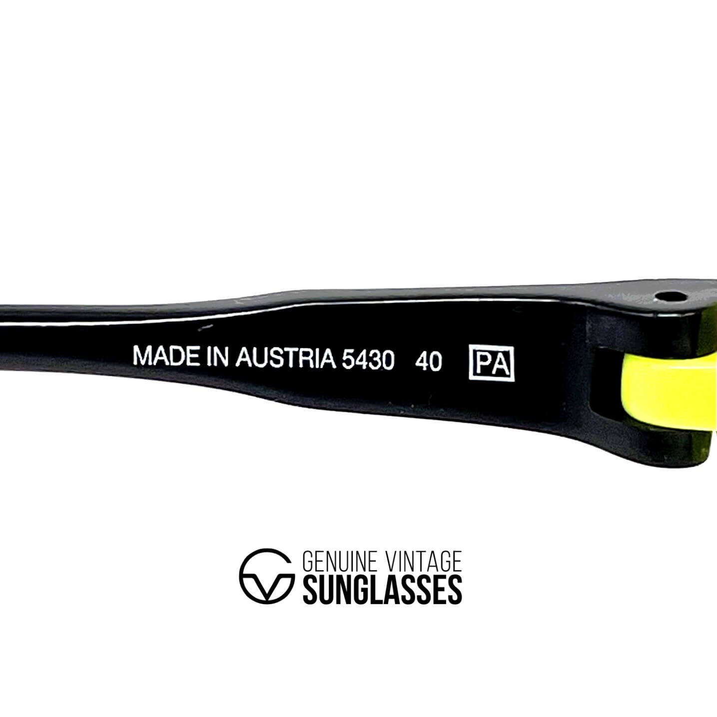 Vintage CARRERA 5430 yellow XXL shield sunglasses