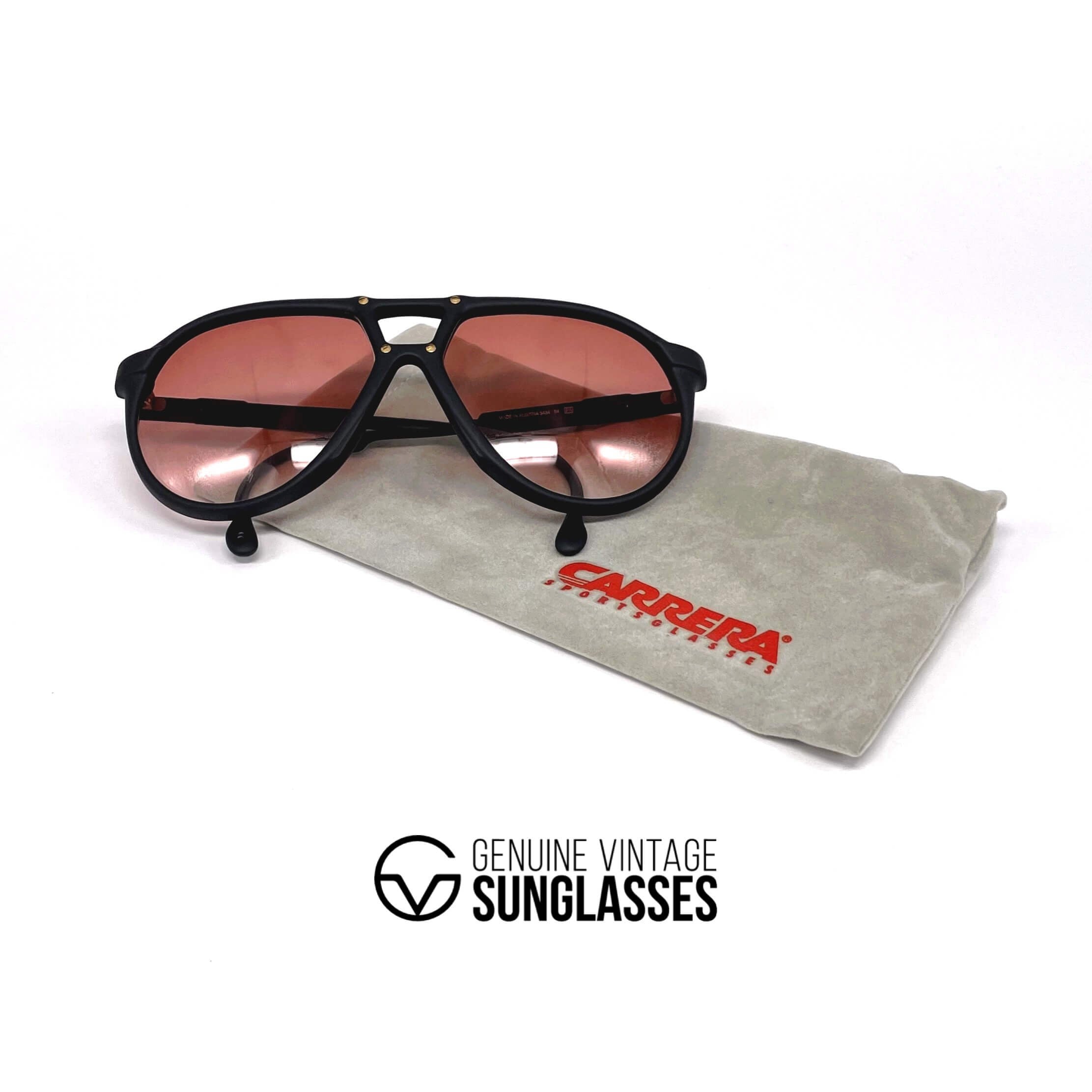 Vintage CARRERA 5434 VARIO black red aviator sunglasses