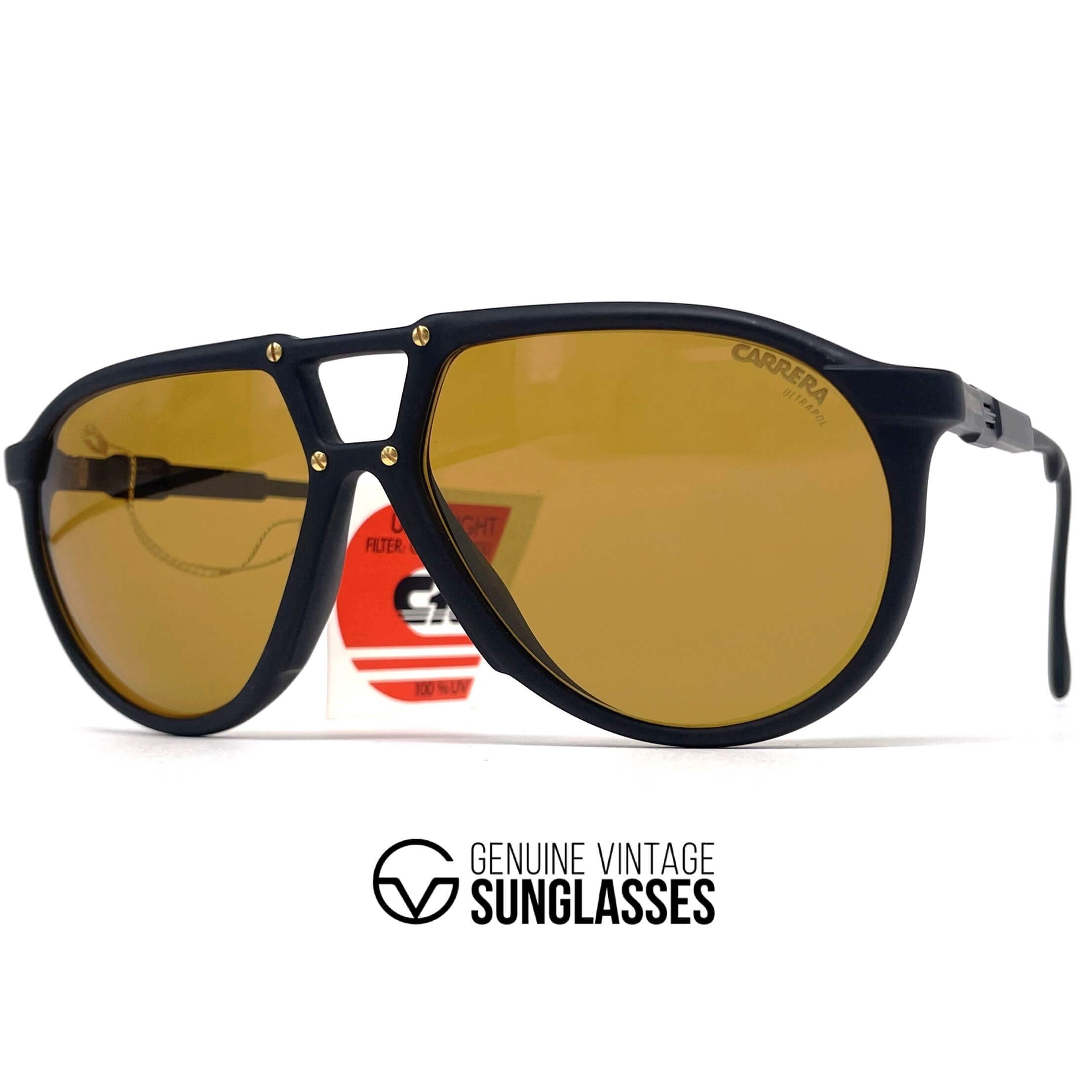 Vintage CARRERA 5434 VARIO "Ultrapol" black polarized aviator sunglasses