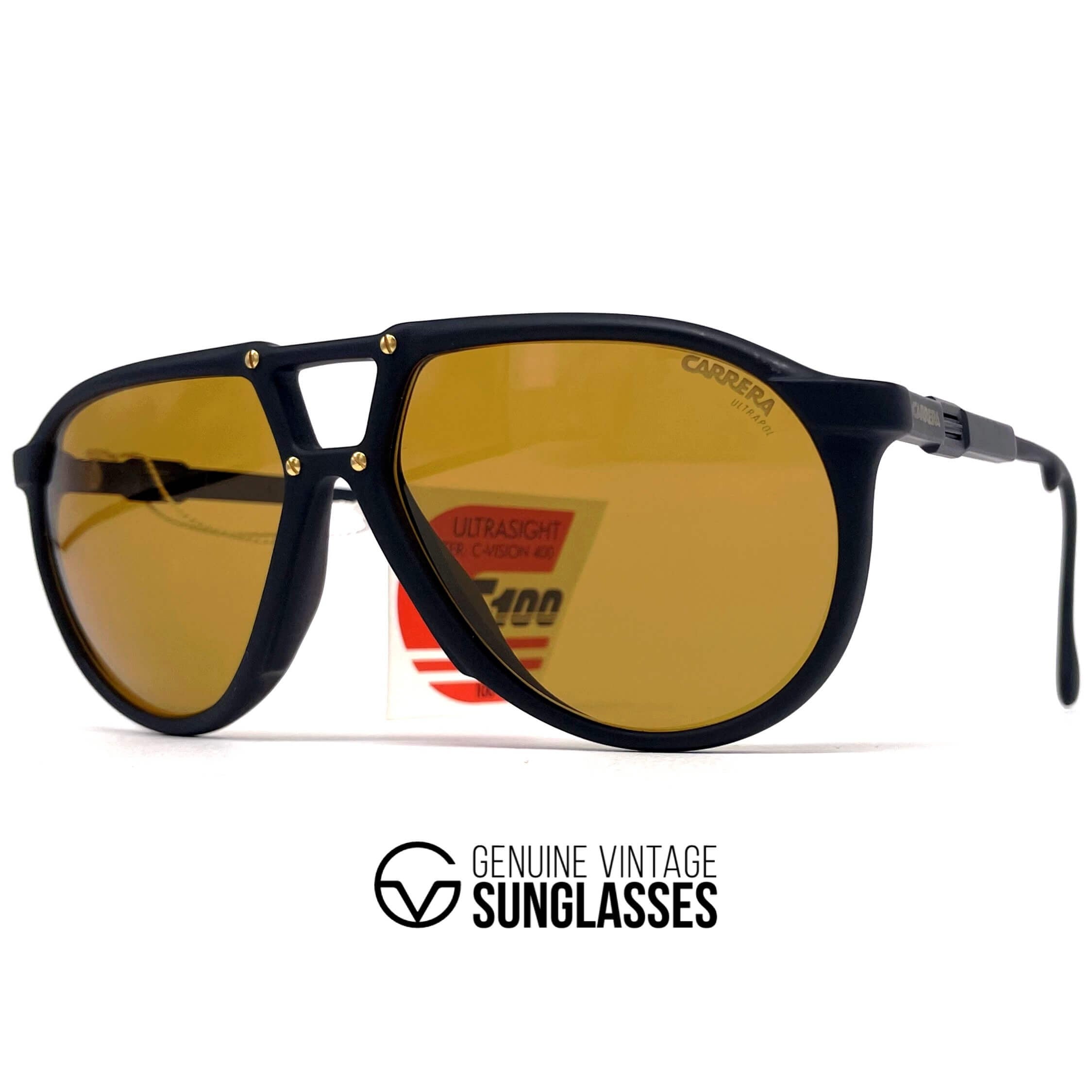 Vintage CARRERA 5434 VARIO "Ultrapol" black polarized aviator sunglasses