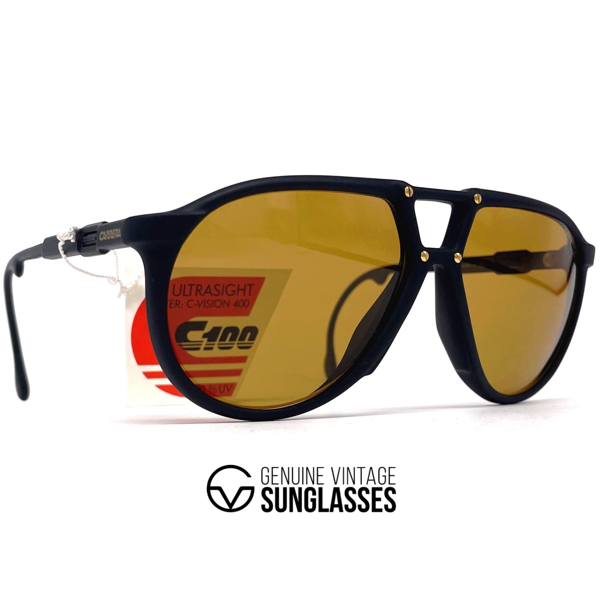 Vintage CARRERA 5434 VARIO "Ultrapol" black polarized aviator sunglasses