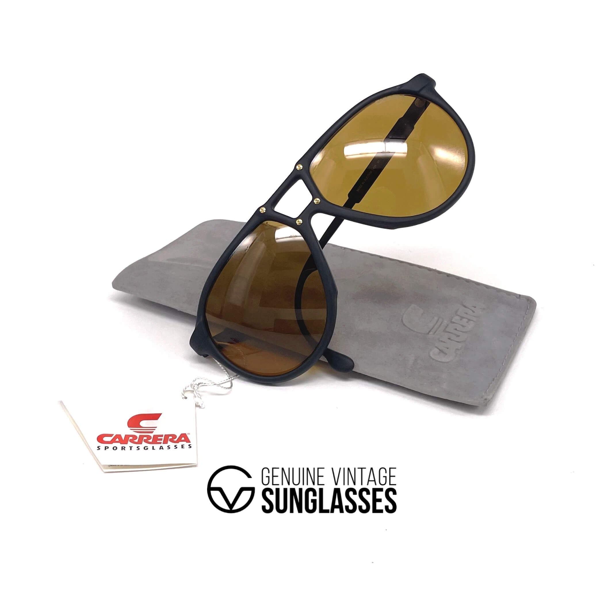 Vintage CARRERA 5434 VARIO "Ultrapol" black polarized aviator sunglasses