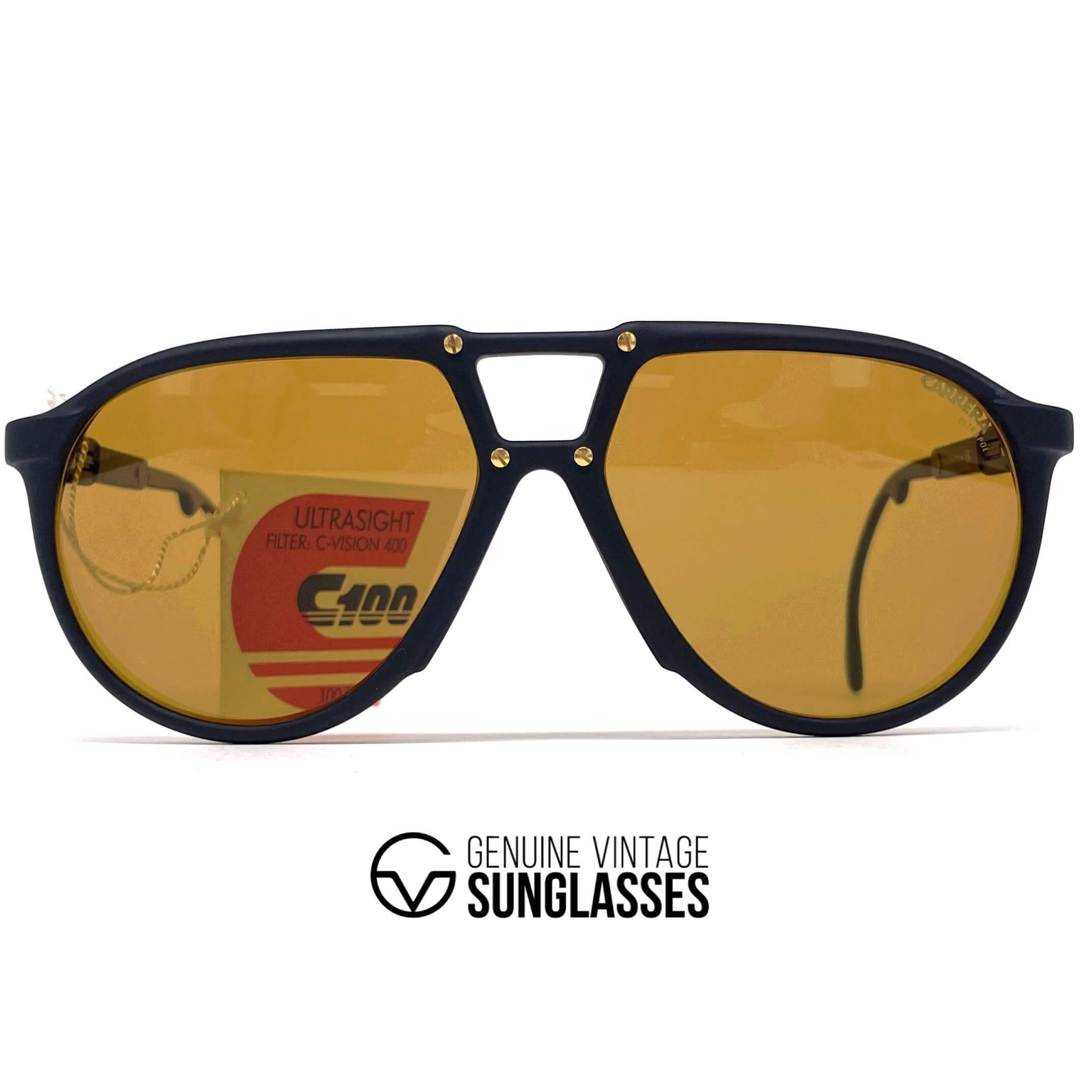Vintage CARRERA 5434 VARIO "Ultrapol" black polarized aviator sunglasses