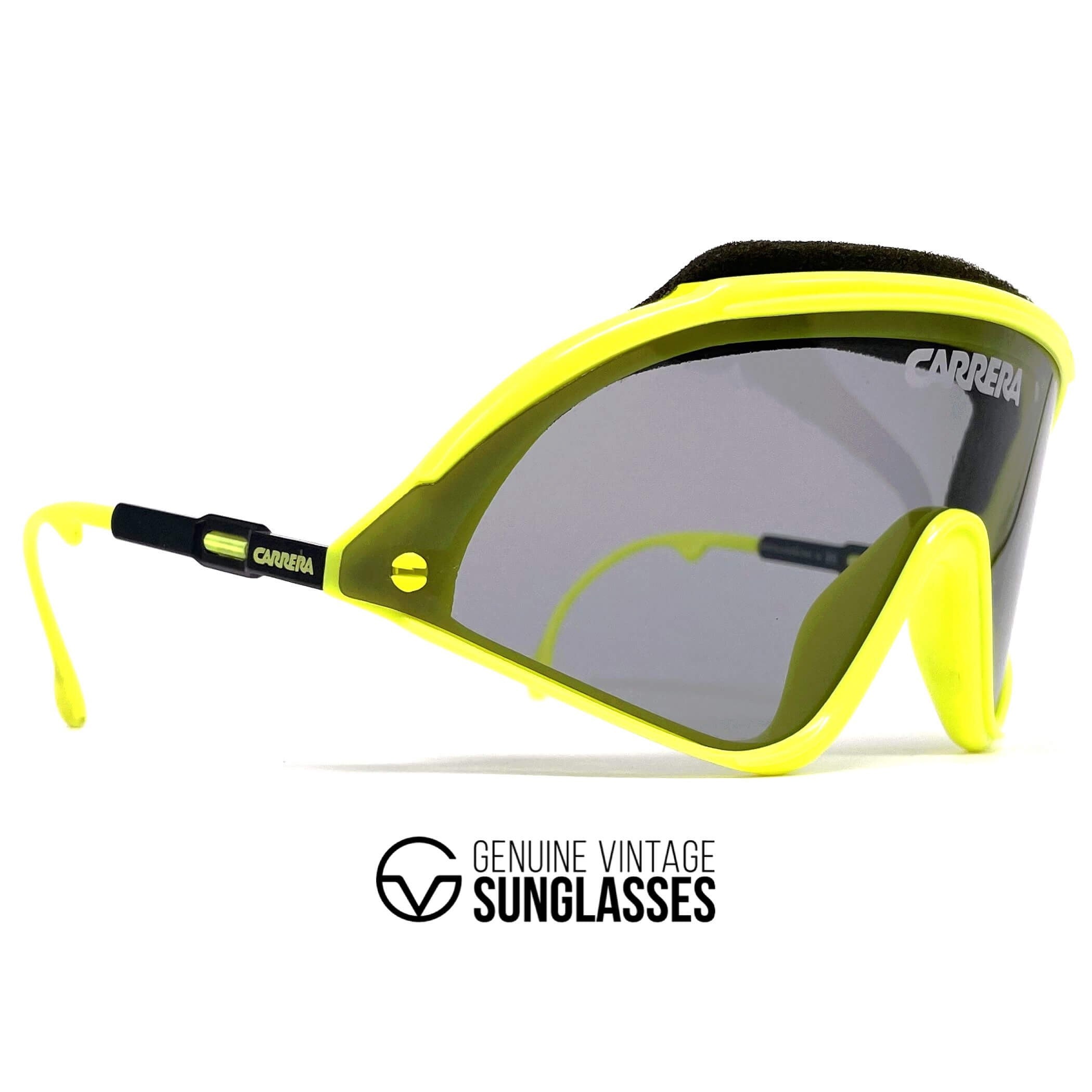 Vintage CARRERA 5435 VARIO yellow sports sunglasses