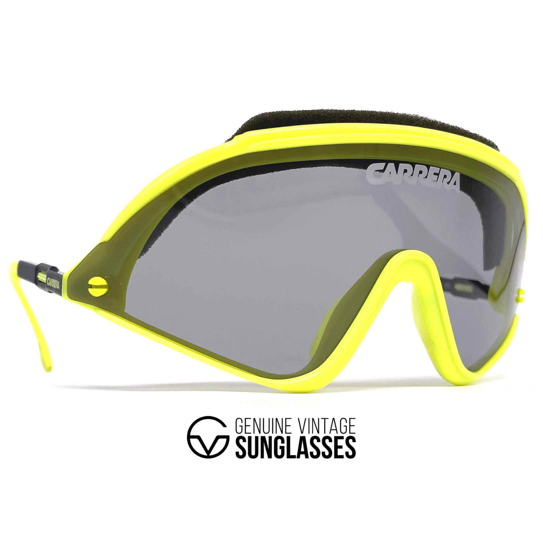 Vintage CARRERA 5435 VARIO yellow sports sunglasses