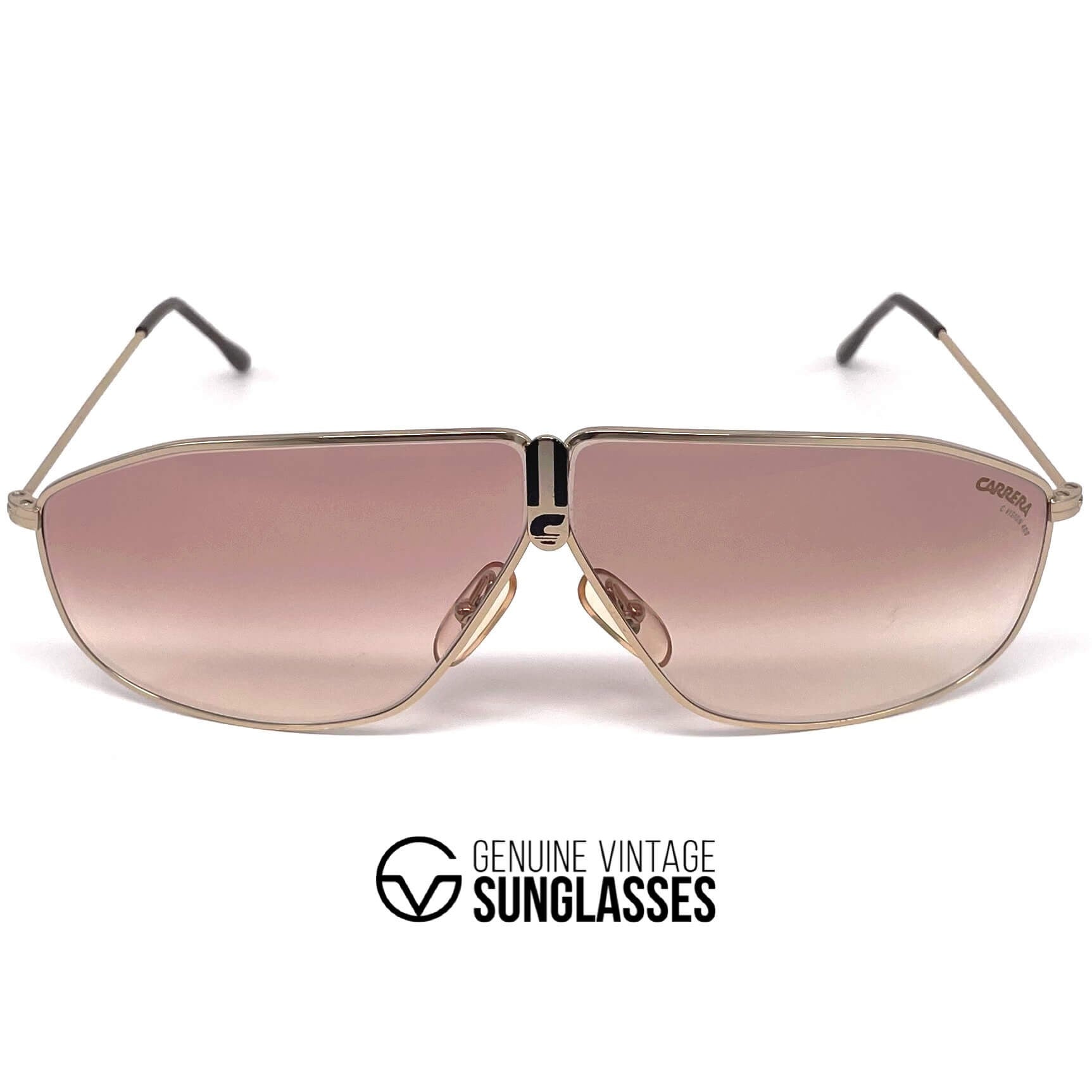 Vintage CARRERA 5438 "C-Vision 400" gold aviator sunglasses