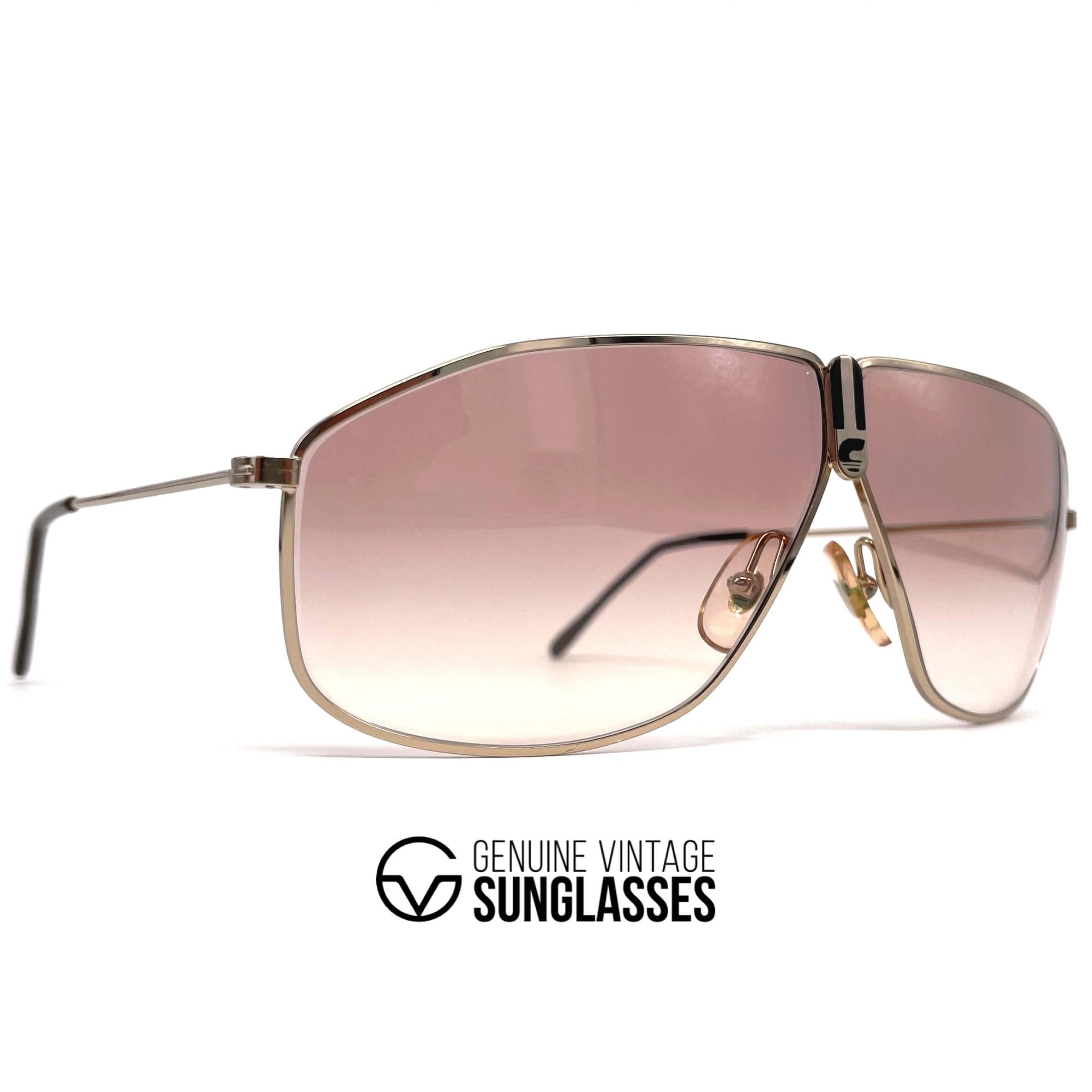 Vintage CARRERA 5438 "C-Vision 400" gold aviator sunglasses