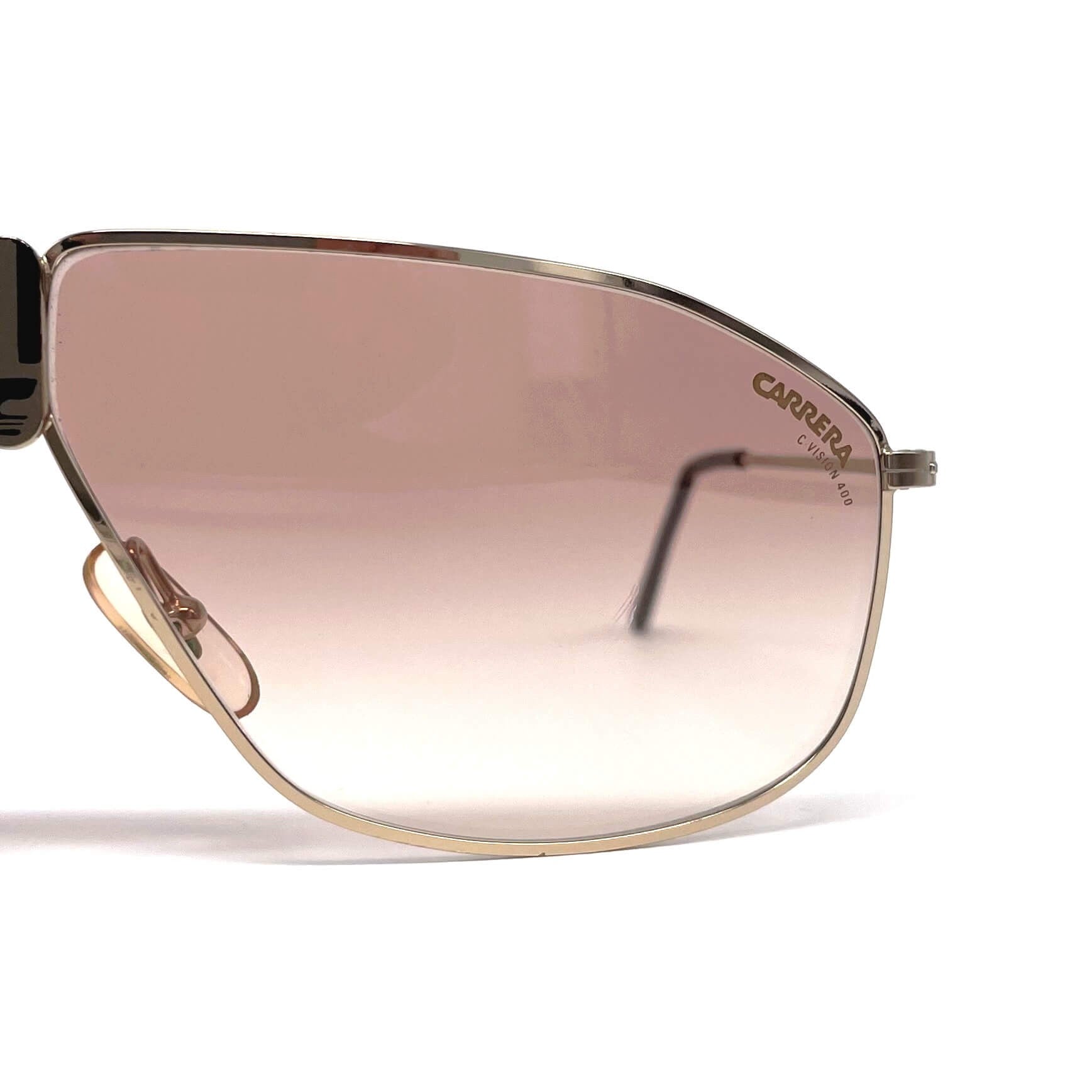 Vintage CARRERA 5438 "C-Vision 400" gold aviator sunglasses