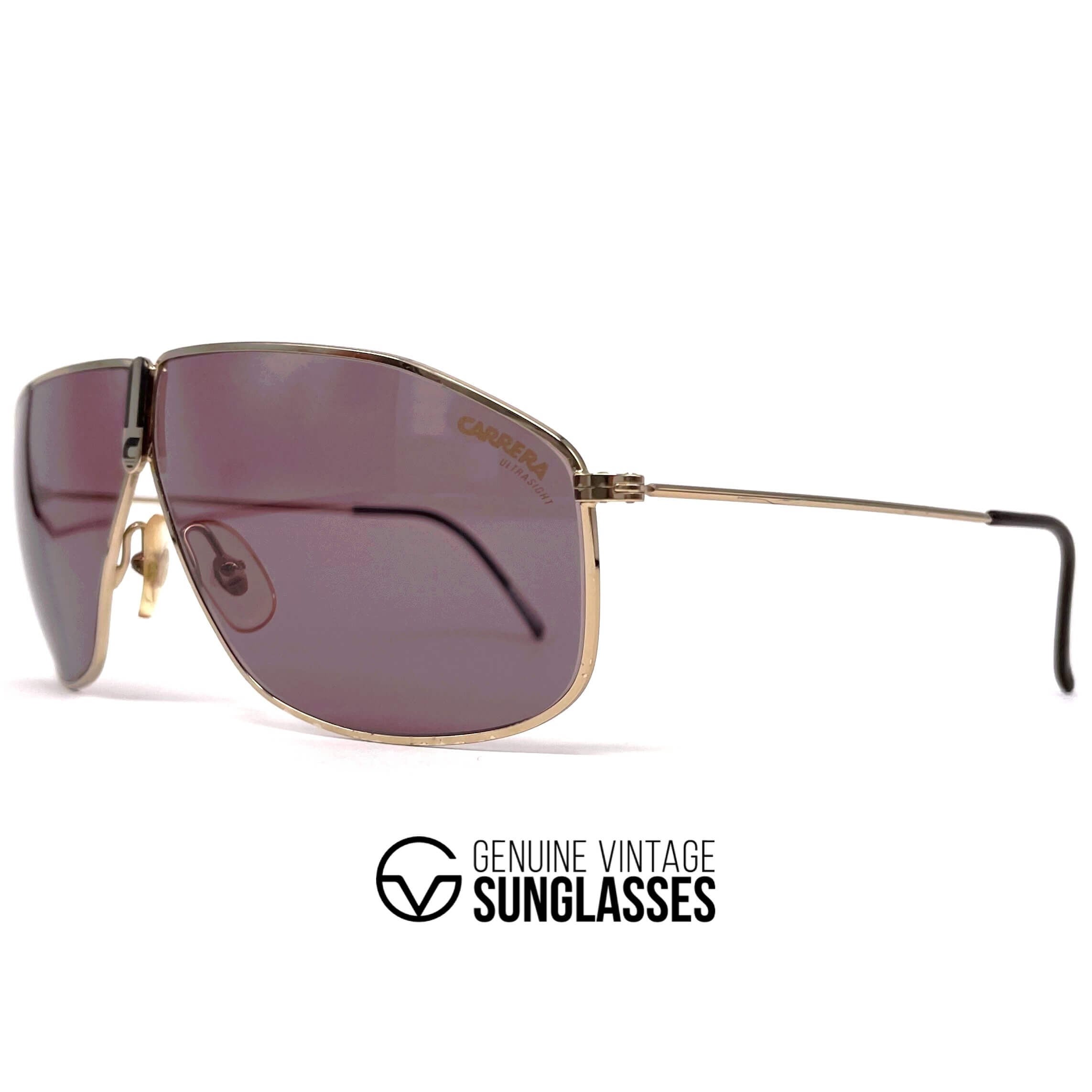 Vintage CARRERA 5438 "Ultrasight" gold aviator sunglasses