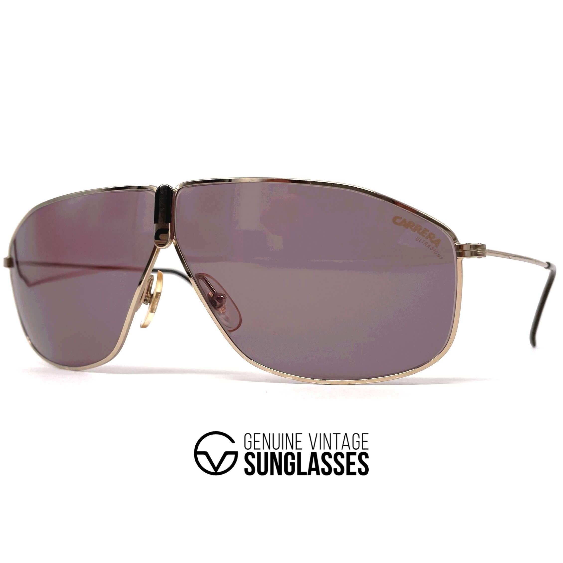 Vintage CARRERA 5438 "Ultrasight" gold aviator sunglasses