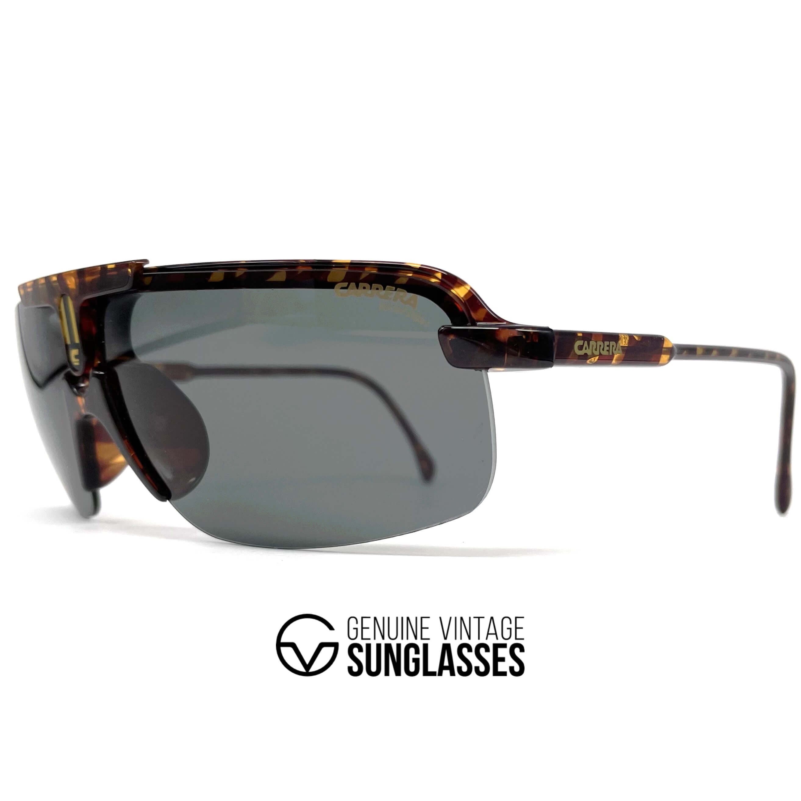 Vintage CARRERA 5466 "Ultrasight" rimless aviator designer sunglasses