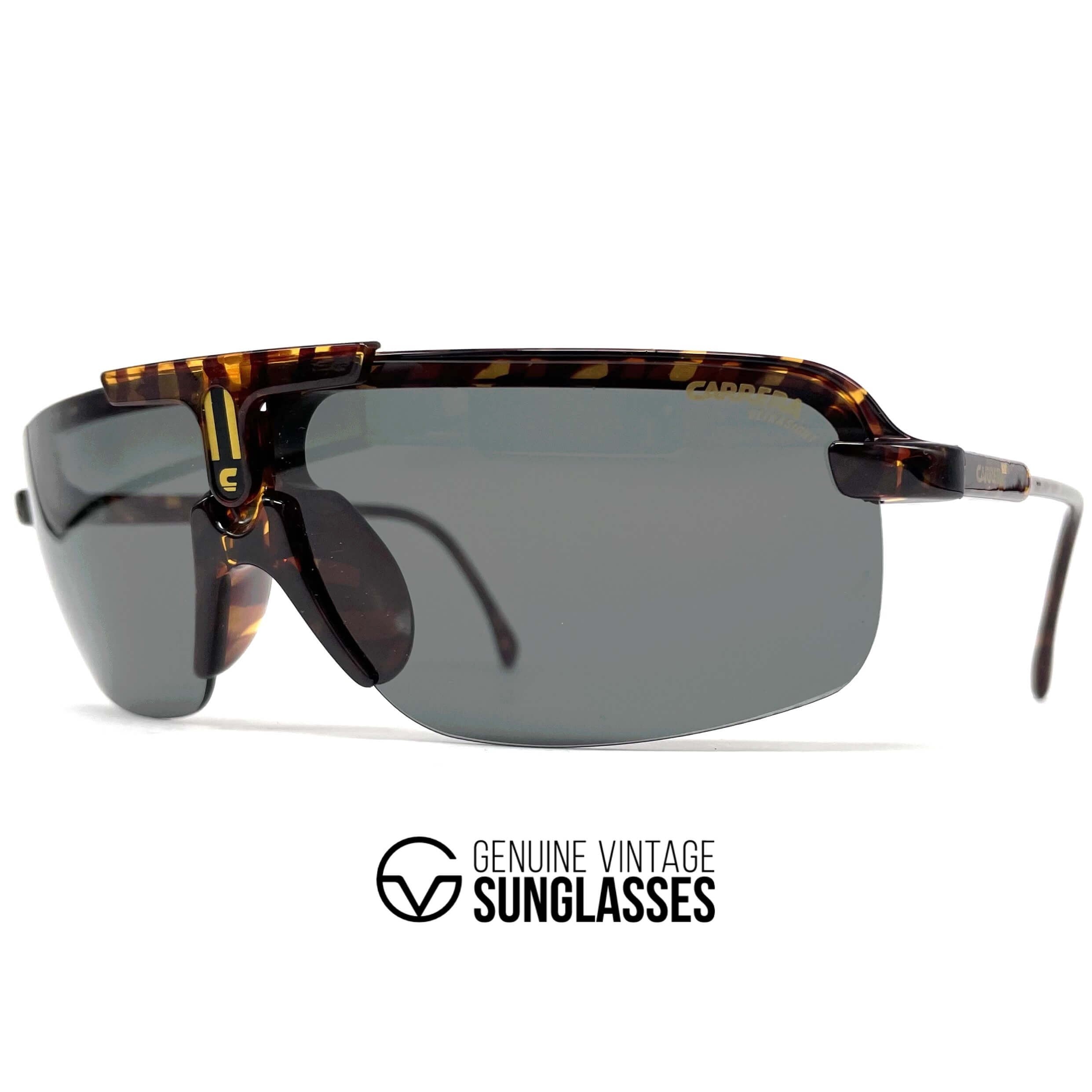 Vintage CARRERA 5466 "Ultrasight" rimless aviator designer sunglasses