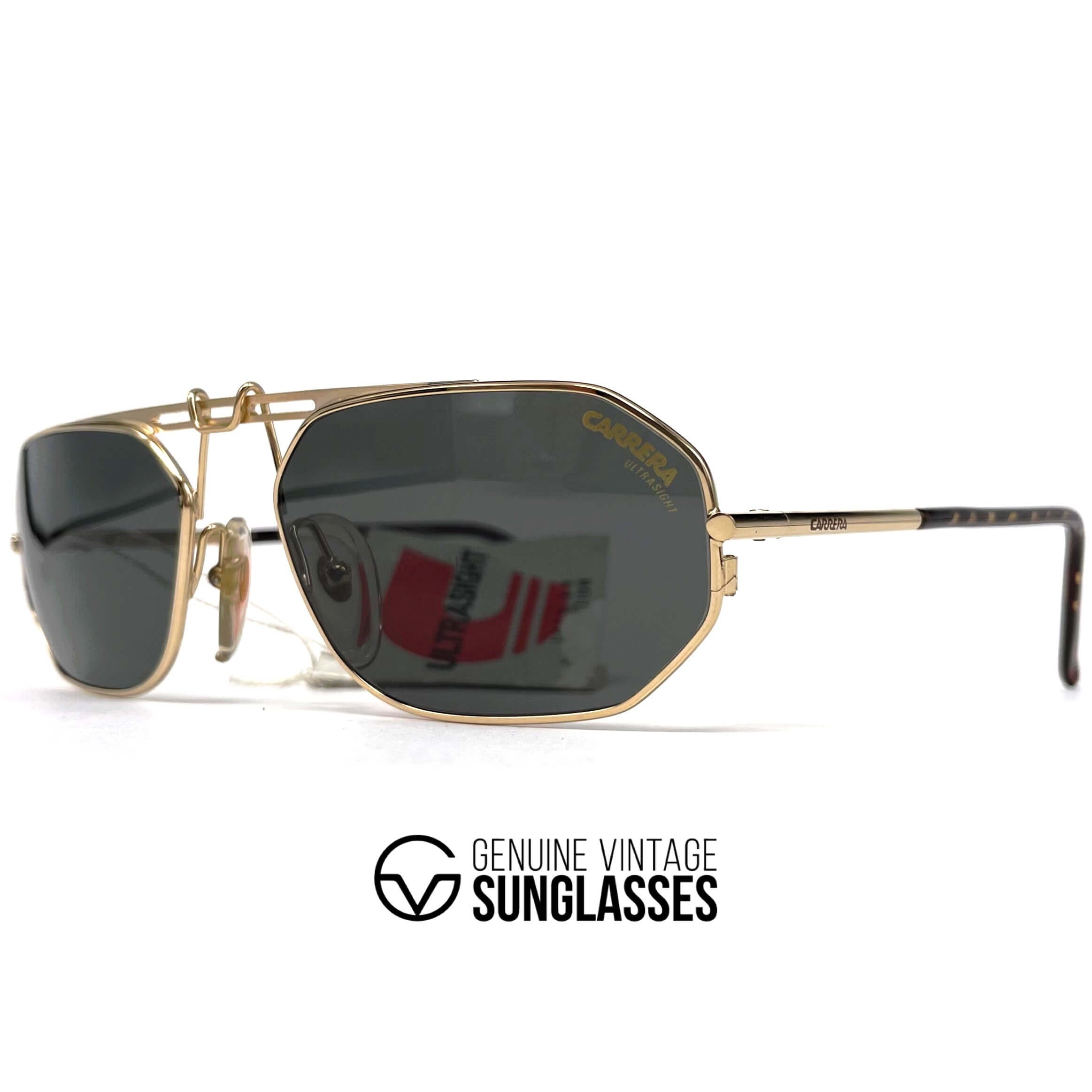Vintage CARRERA 5498 "Ultrasight" rare gold designer sunglasses